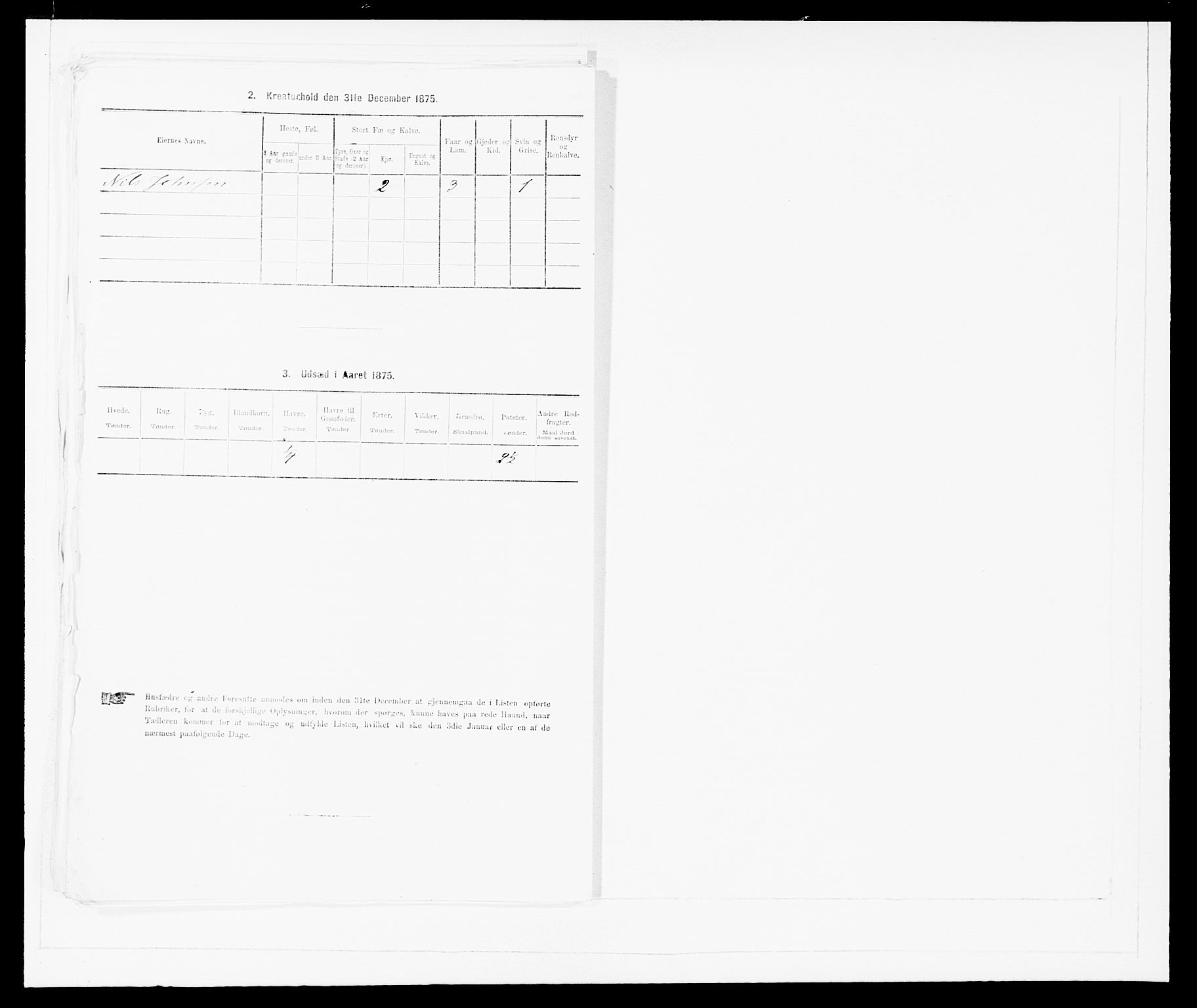 SAB, Folketelling 1875 for 1447P Innvik prestegjeld, 1875, s. 289