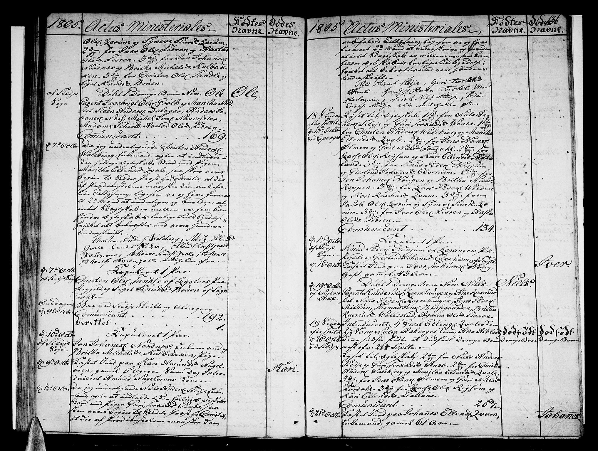 Sogndal sokneprestembete, AV/SAB-A-81301/H/Haa/Haaa/L0008: Ministerialbok nr. A 8, 1795-1809, s. 136