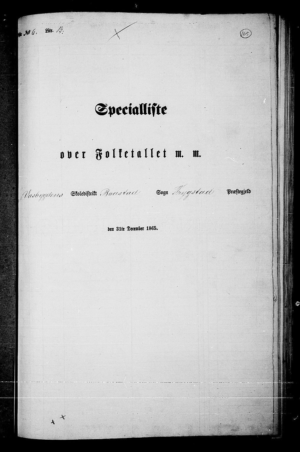 RA, Folketelling 1865 for 0122P Trøgstad prestegjeld, 1865, s. 145
