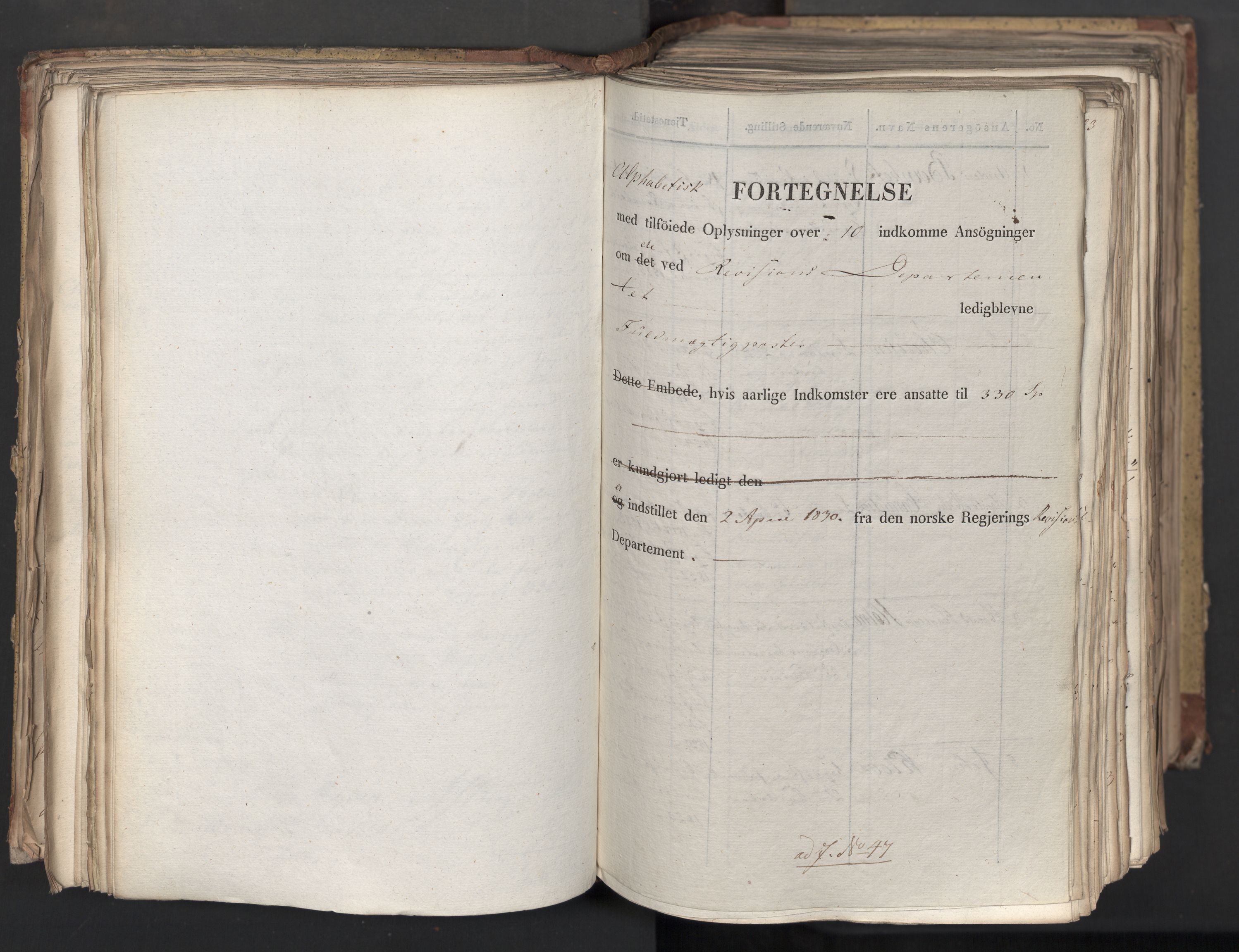 Statsrådsavdelingen i Stockholm, RA/S-1003/D/Da/L0065: Regjeringsinnstillinger nr. 1-239, 1830, s. 184