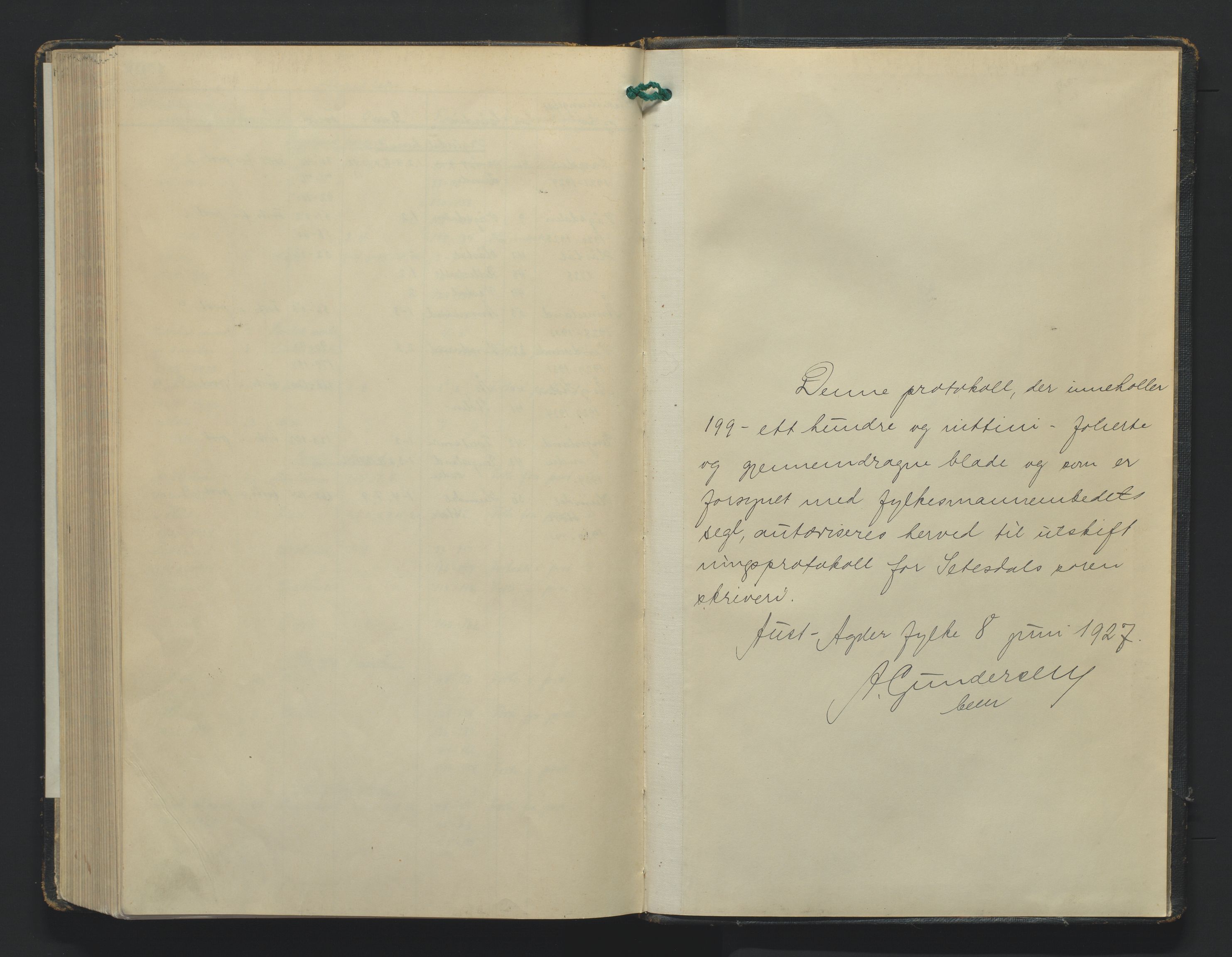 Utskiftningsformannen i Nedenes amt, AV/SAK-1541-0002/F/Fa/Fac/L0005: Jordskifteprotokoll med register, Setesdal domssokn nr 6, 1927-1931