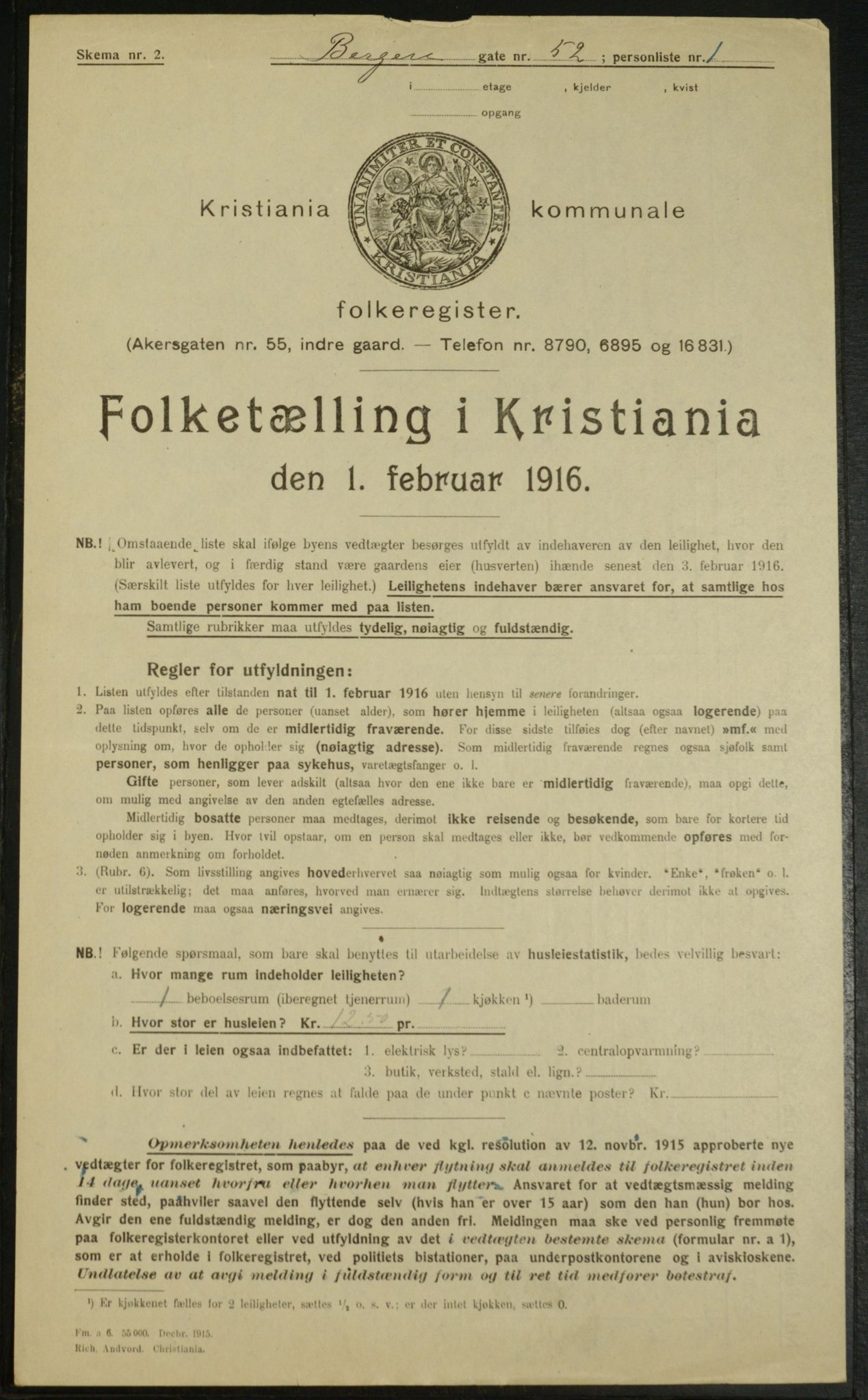 OBA, Kommunal folketelling 1.2.1916 for Kristiania, 1916, s. 4063