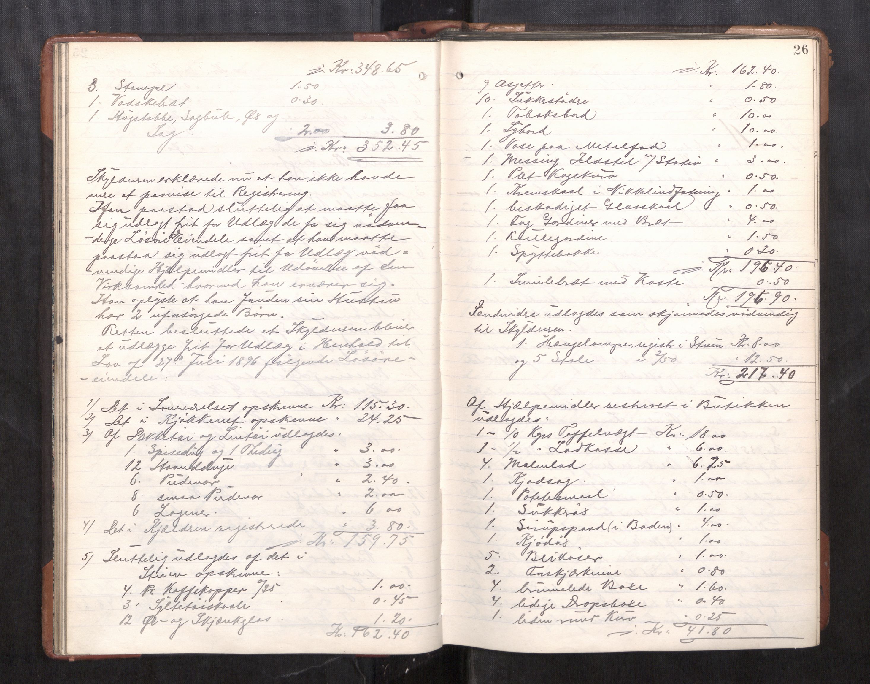 Trondheim byfogd, AV/SAT-A-0003/1/3/3C/L0025: Skifteregistreringsprotokoll - 24/1-14/7. (u/ register), 1906-1909, s. 26