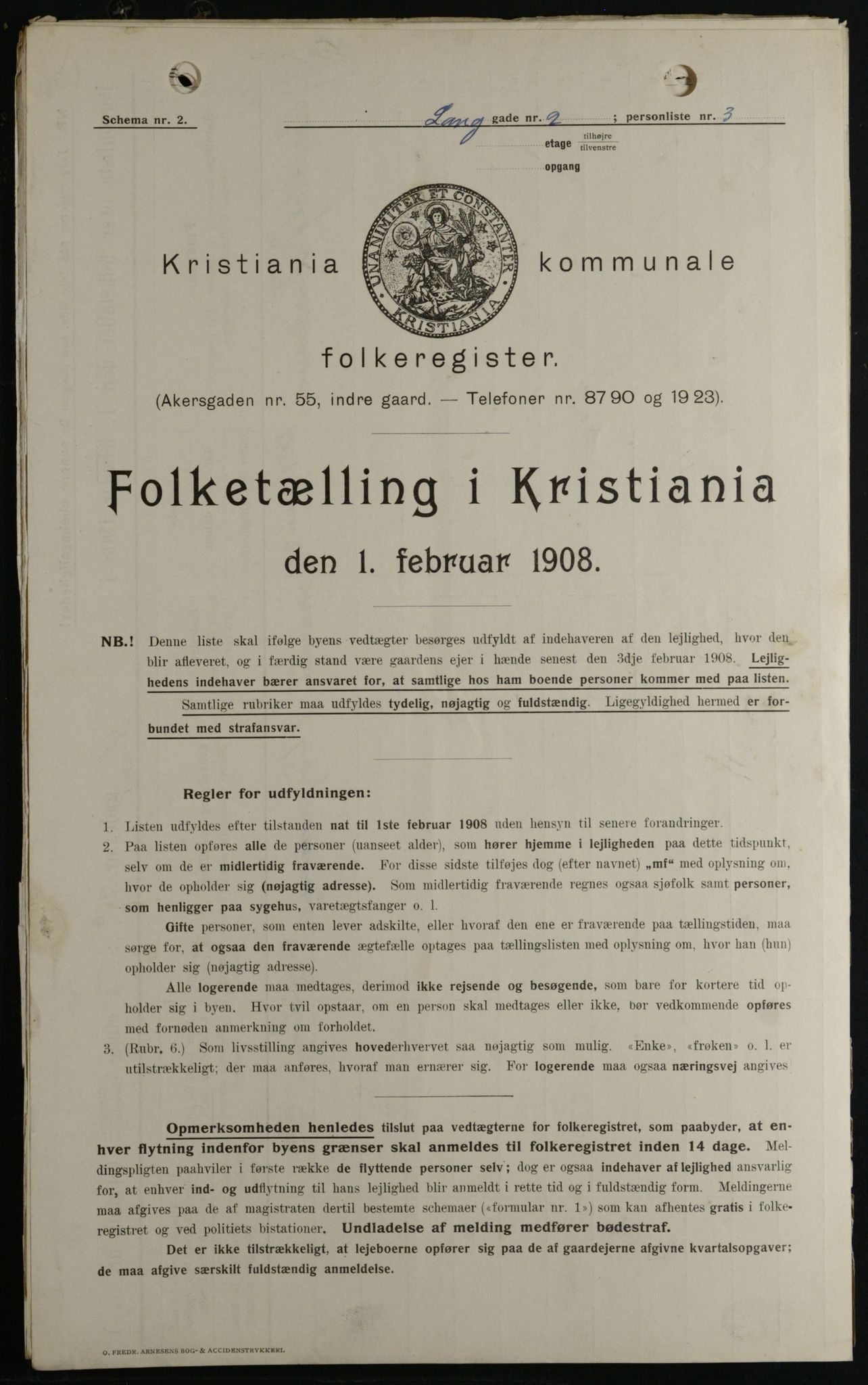 OBA, Kommunal folketelling 1.2.1908 for Kristiania kjøpstad, 1908, s. 50637