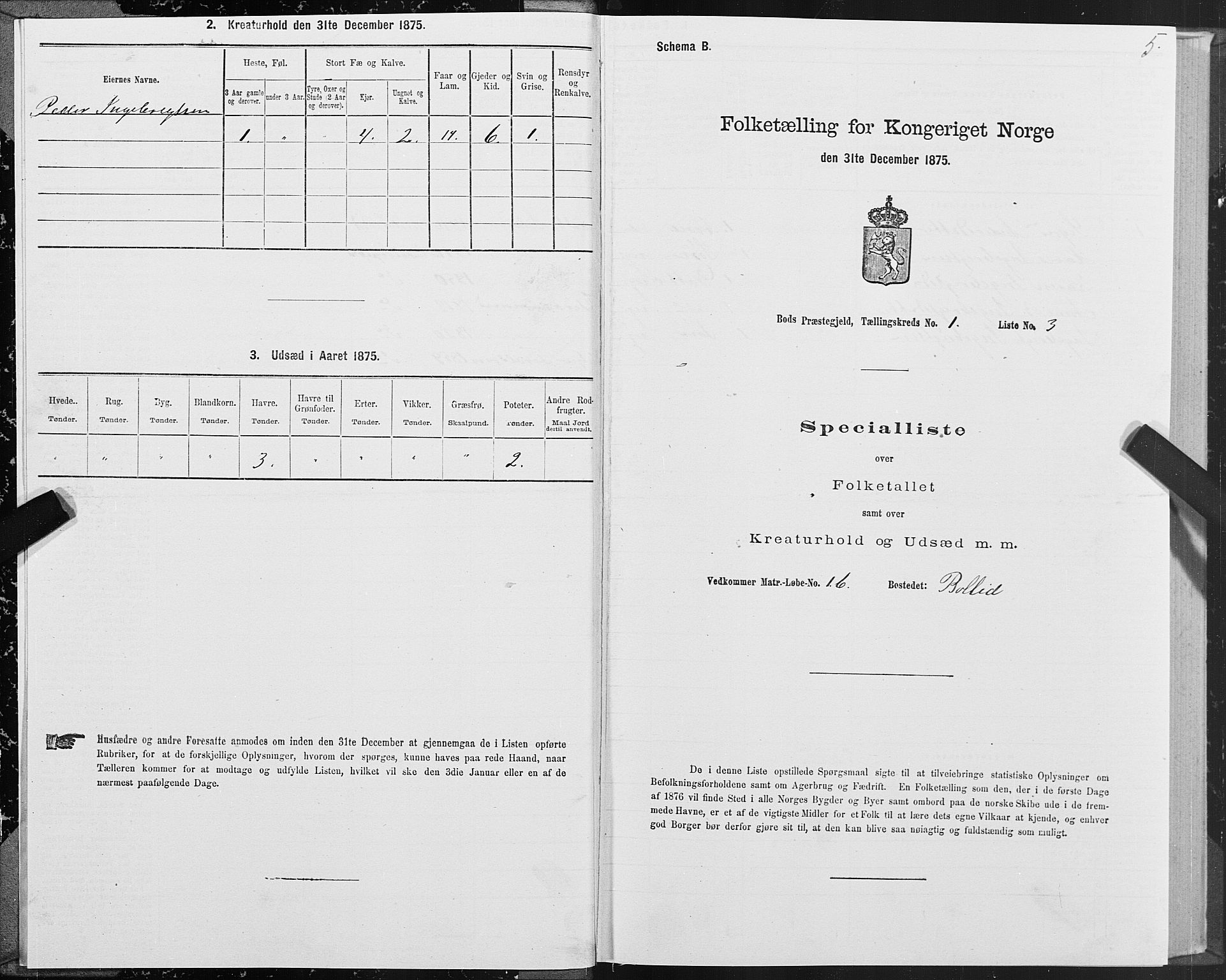 SAT, Folketelling 1875 for 1549P Bud prestegjeld, 1875, s. 1005