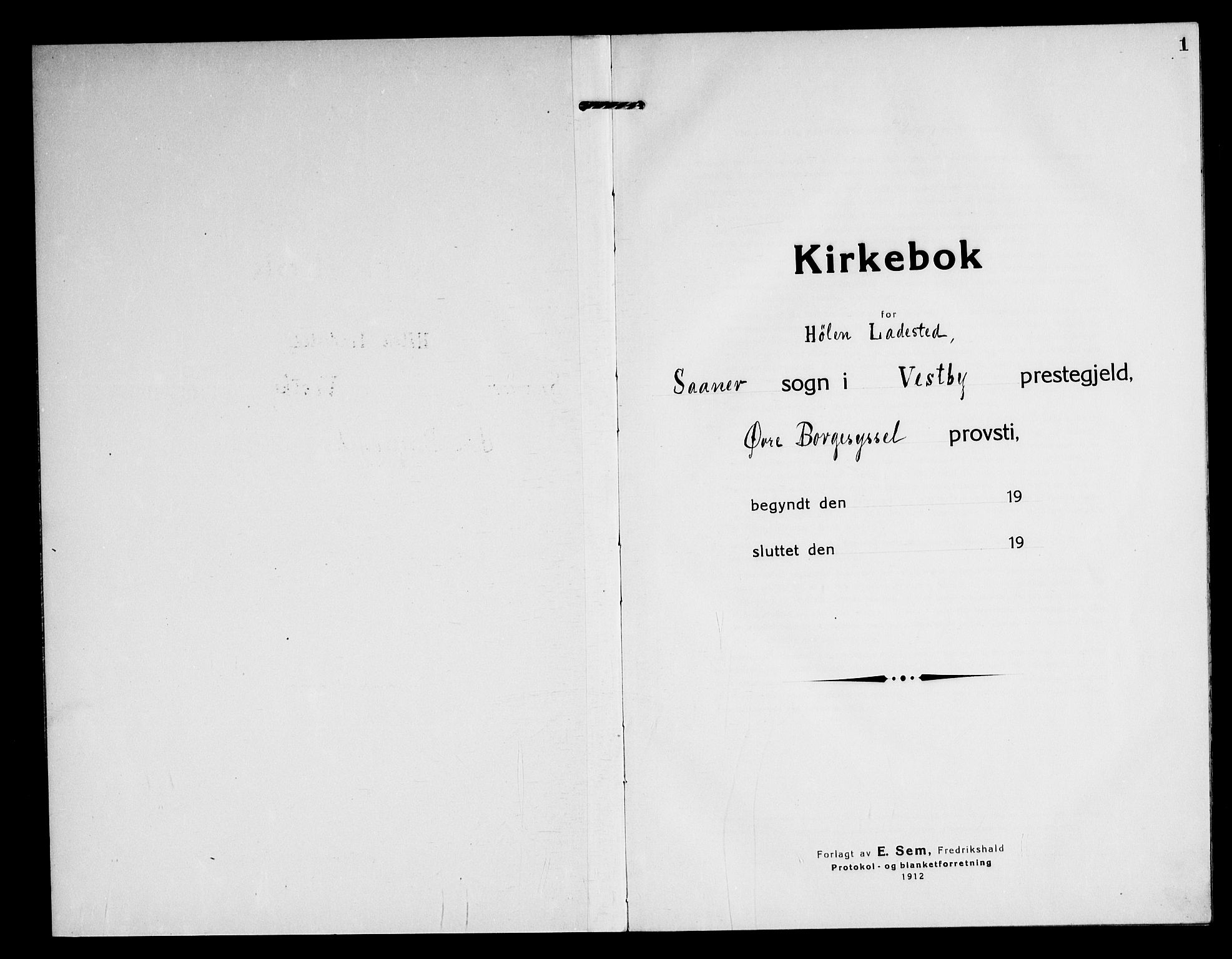 Vestby prestekontor Kirkebøker, AV/SAO-A-10893/G/Gc/L0006: Klokkerbok nr. III 6, 1915-1946, s. 1