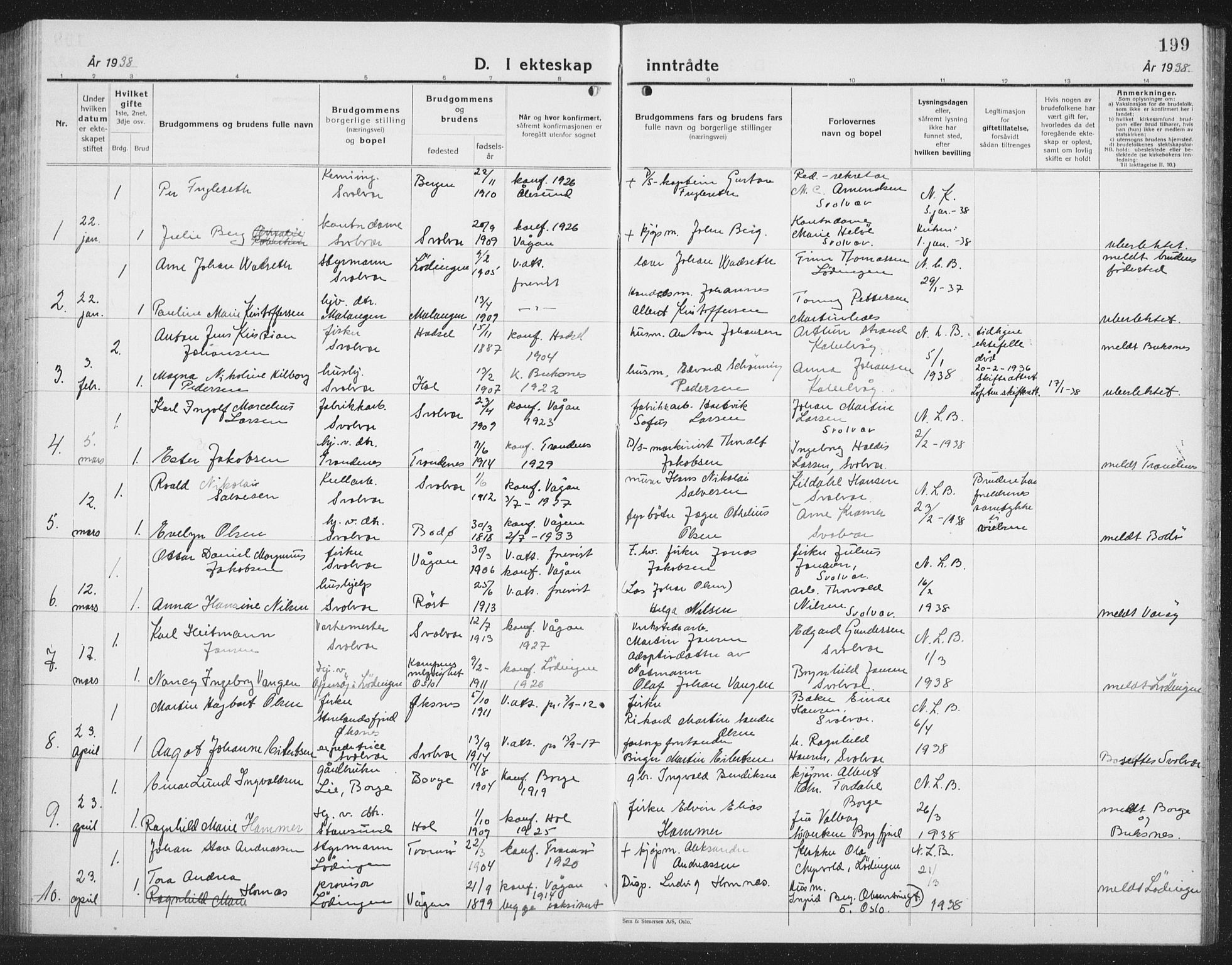 Ministerialprotokoller, klokkerbøker og fødselsregistre - Nordland, SAT/A-1459/877/L1117: Klokkerbok nr. 877C01, 1923-1942, s. 199