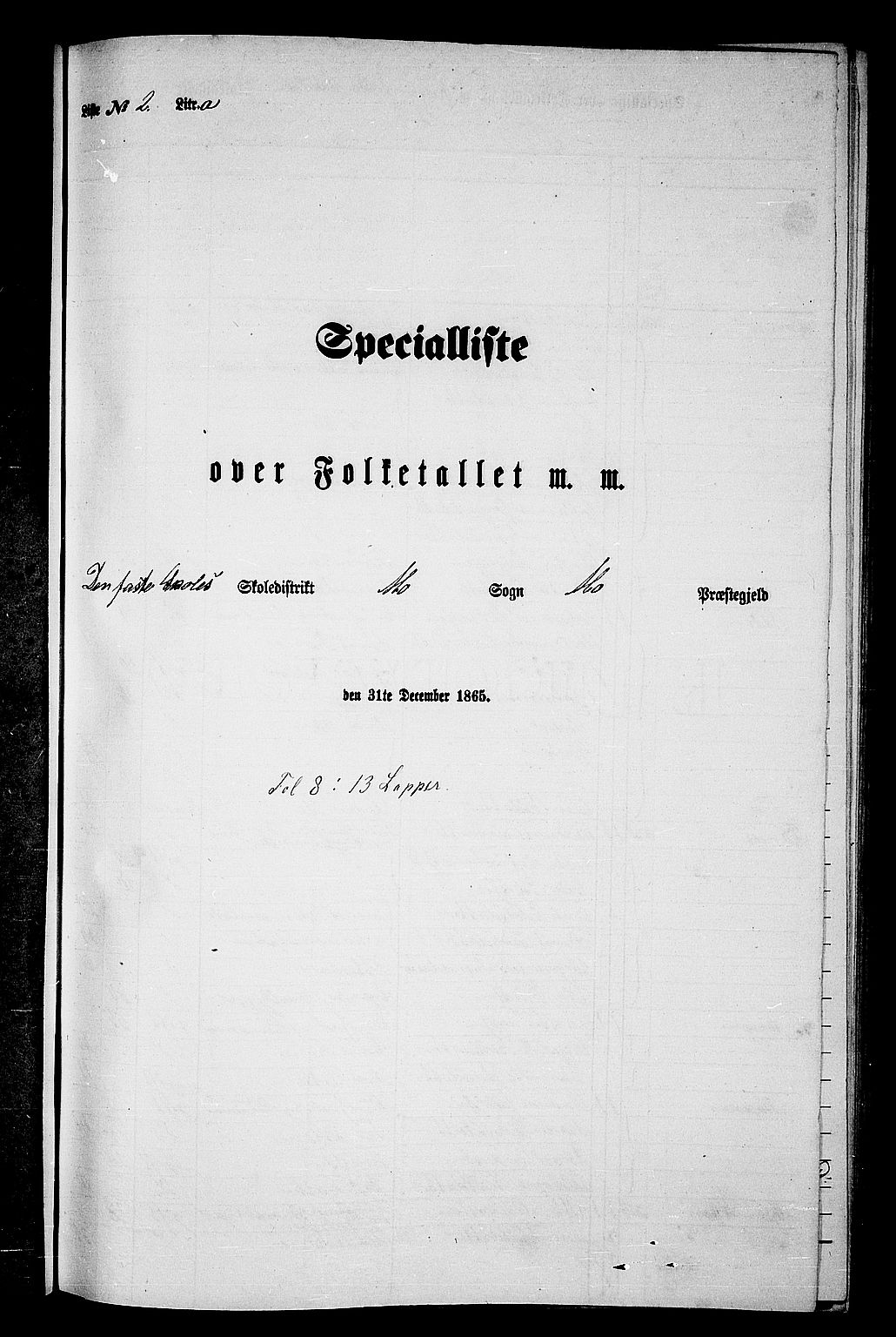 RA, Folketelling 1865 for 1833P Mo prestegjeld, 1865, s. 33