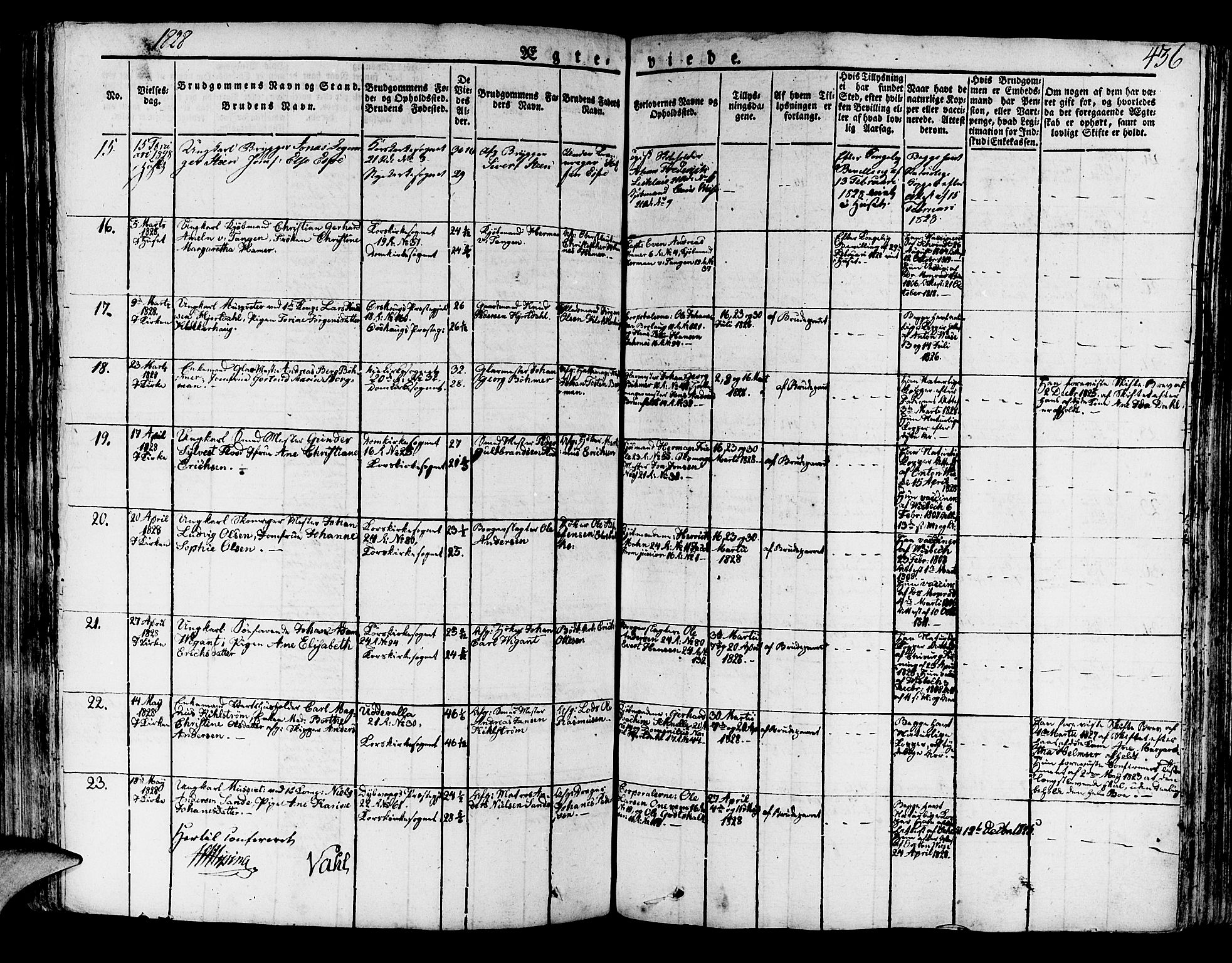 Korskirken sokneprestembete, SAB/A-76101/H/Haa/L0014: Ministerialbok nr. A 14, 1823-1835, s. 436