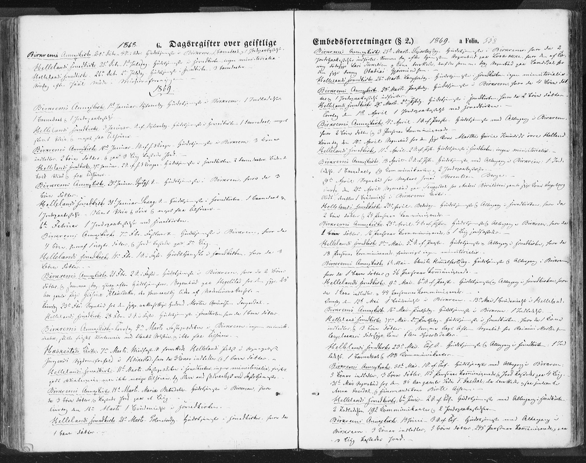 Helleland sokneprestkontor, SAST/A-101810: Ministerialbok nr. A 7.2, 1863-1886, s. 558