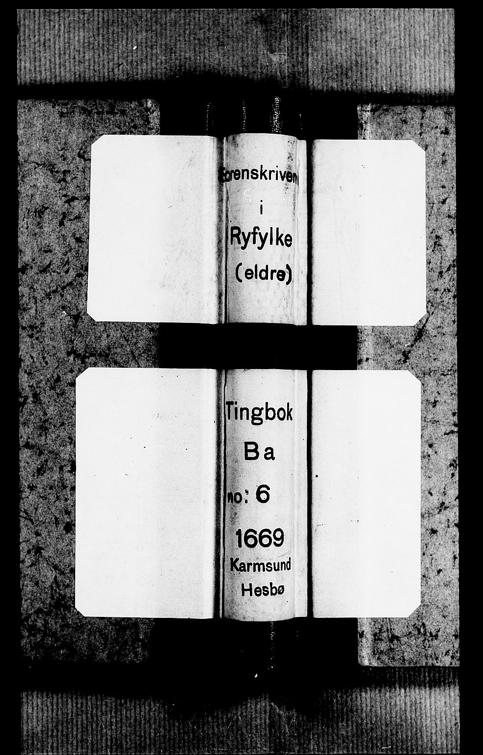 Ryfylke tingrett, SAST/A-100055/001/I/IB/IBBa/L0006: Tingbok, Karmsund og Hesby, 1669