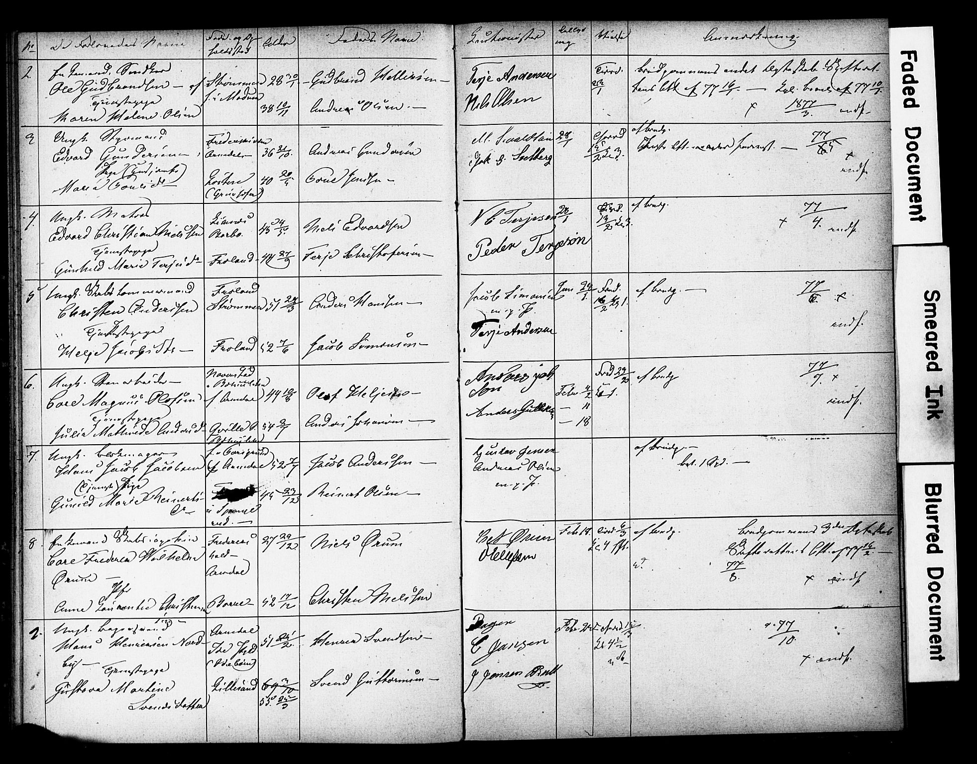 Arendal sokneprestkontor, Trefoldighet, AV/SAK-1111-0040/F/Fe/L0003: Lysningsprotokoll nr. A VI 3, 1872-1879