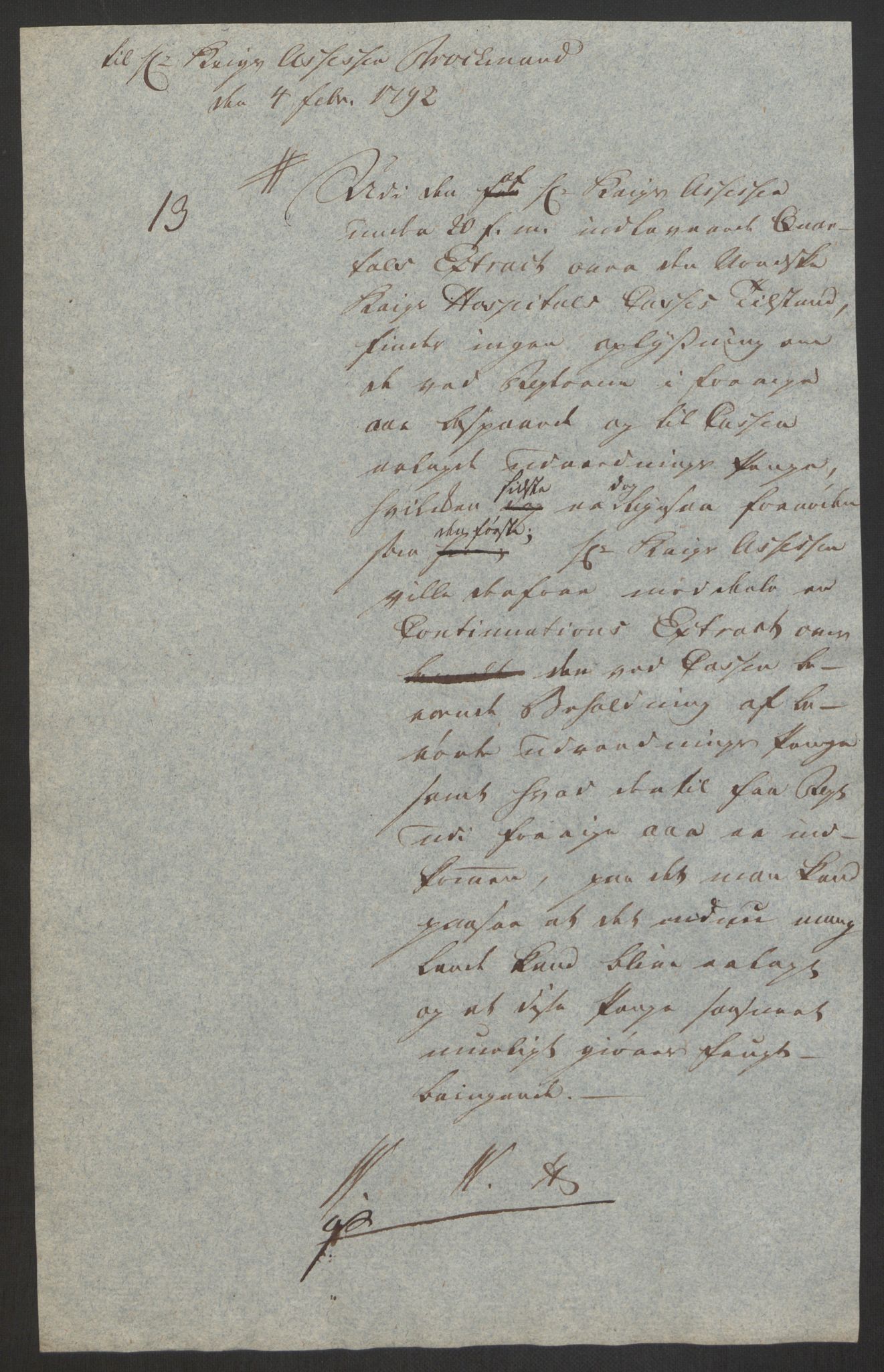 Forsvaret, Den norske kvesthuskasse/krigshospitalkasse, AV/RA-RAFA-1887/F/Fa/L0008: Konsepter, 1790-1793, s. 741