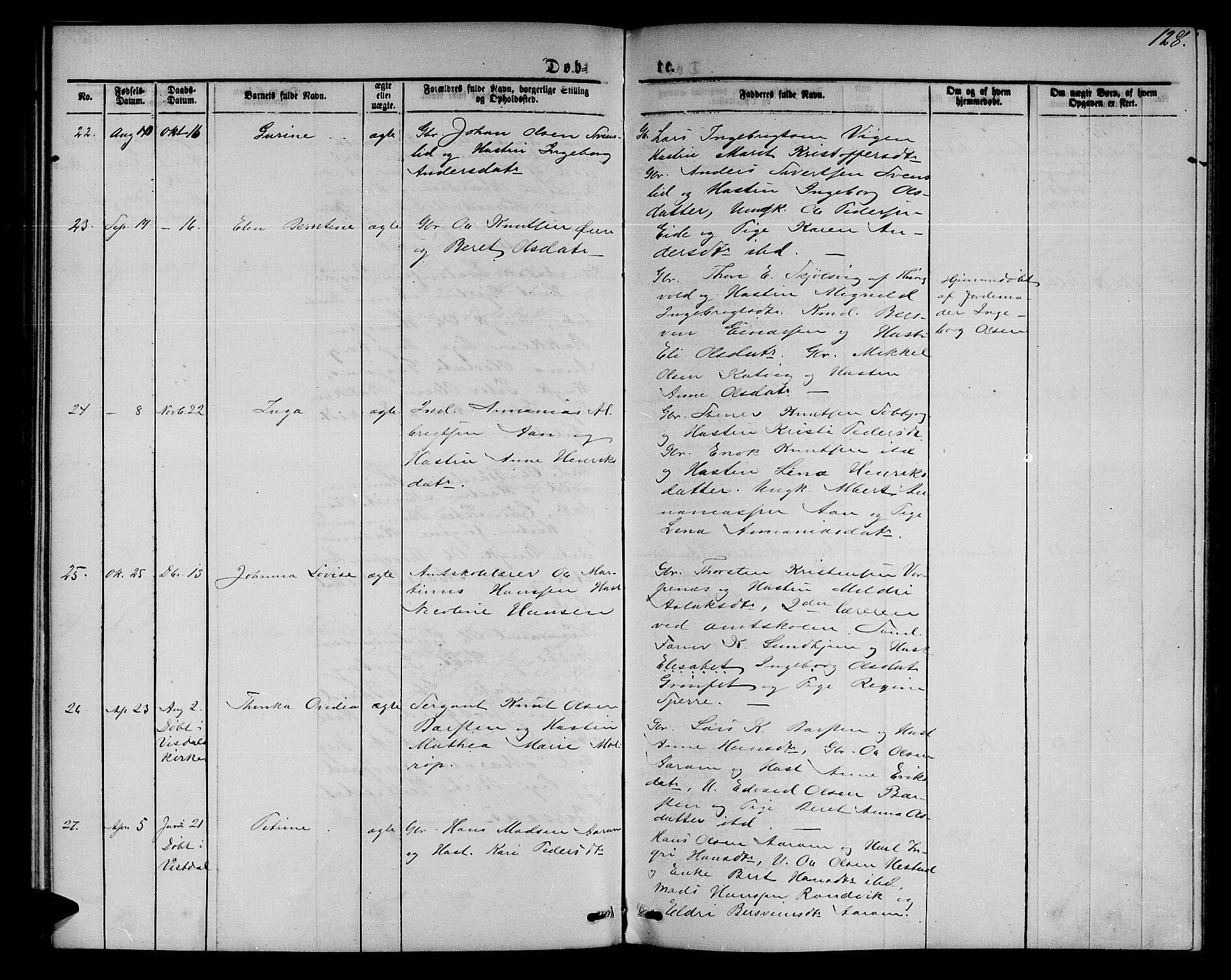 Ministerialprotokoller, klokkerbøker og fødselsregistre - Møre og Romsdal, AV/SAT-A-1454/551/L0630: Klokkerbok nr. 551C02, 1867-1885, s. 128