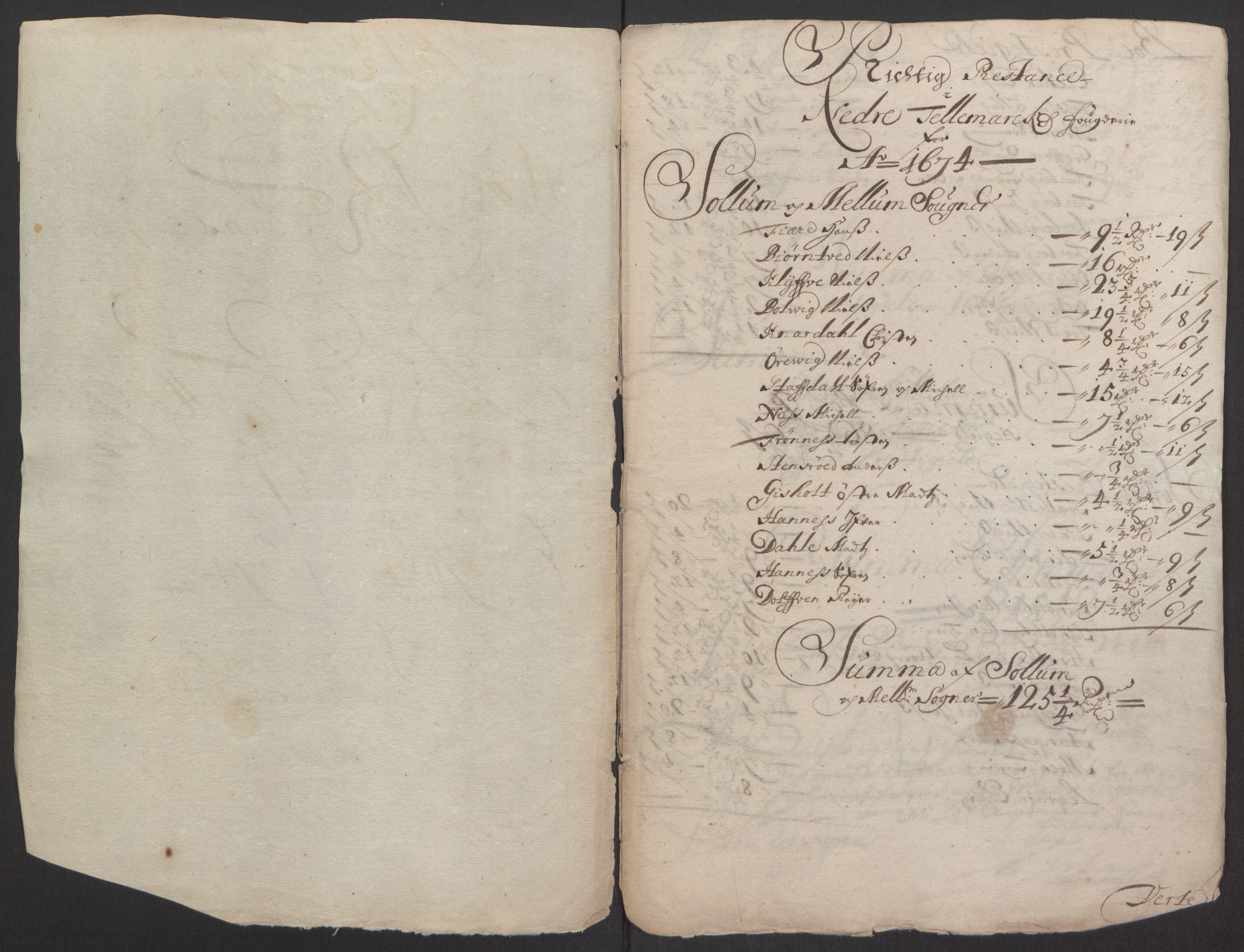 Rentekammeret inntil 1814, Reviderte regnskaper, Fogderegnskap, RA/EA-4092/R35/L2061: Fogderegnskap Øvre og Nedre Telemark, 1673-1674, s. 201