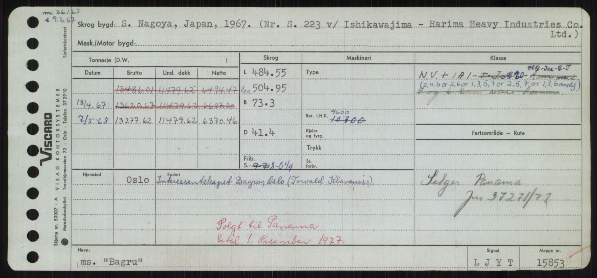 Sjøfartsdirektoratet med forløpere, Skipsmålingen, AV/RA-S-1627/H/Hd/L0003: Fartøy, B-Bev, s. 43