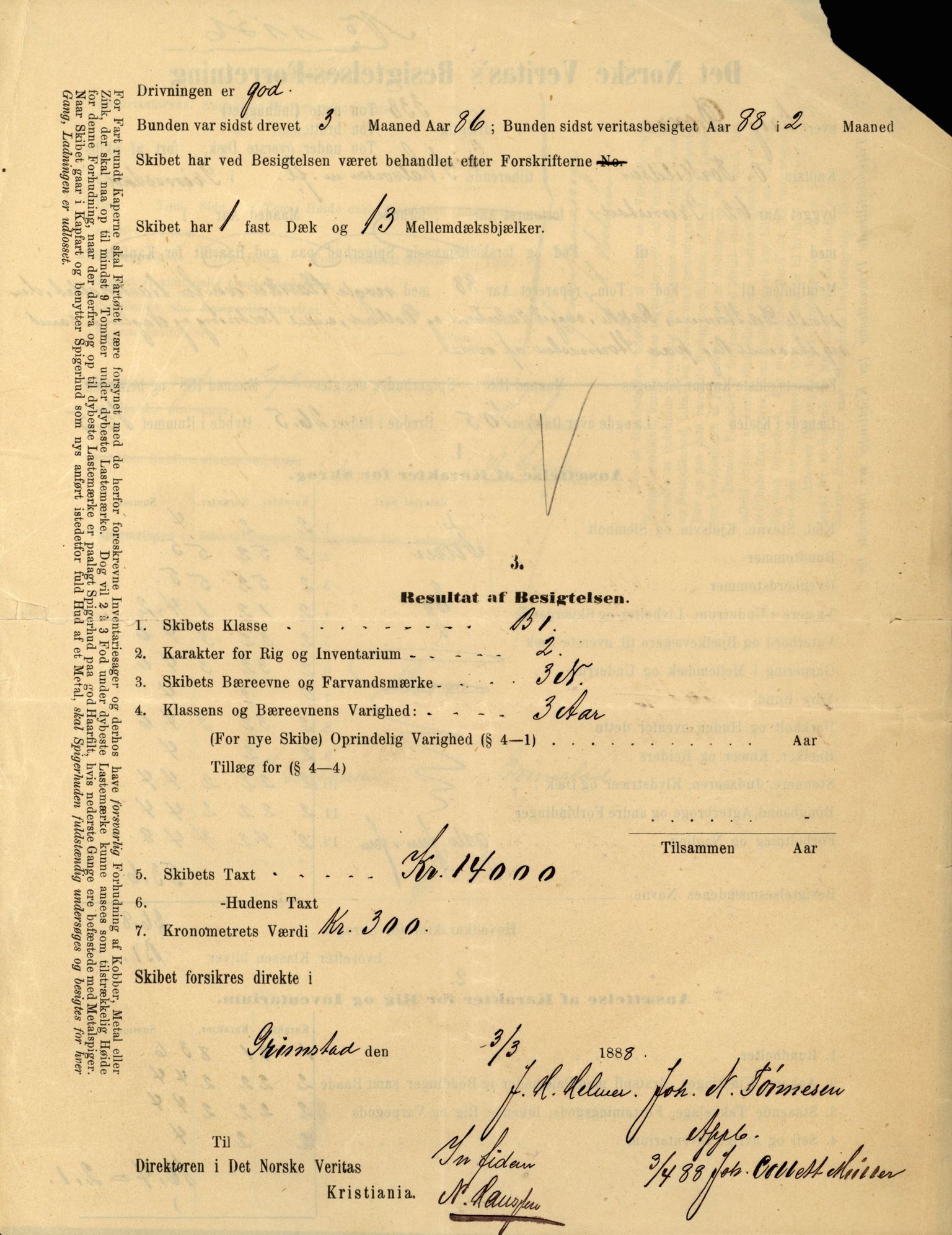 Pa 63 - Østlandske skibsassuranceforening, VEMU/A-1079/G/Ga/L0026/0002: Havaridokumenter / Dovre, Dictator, Ella, Elizabeth Morton, 1890, s. 5