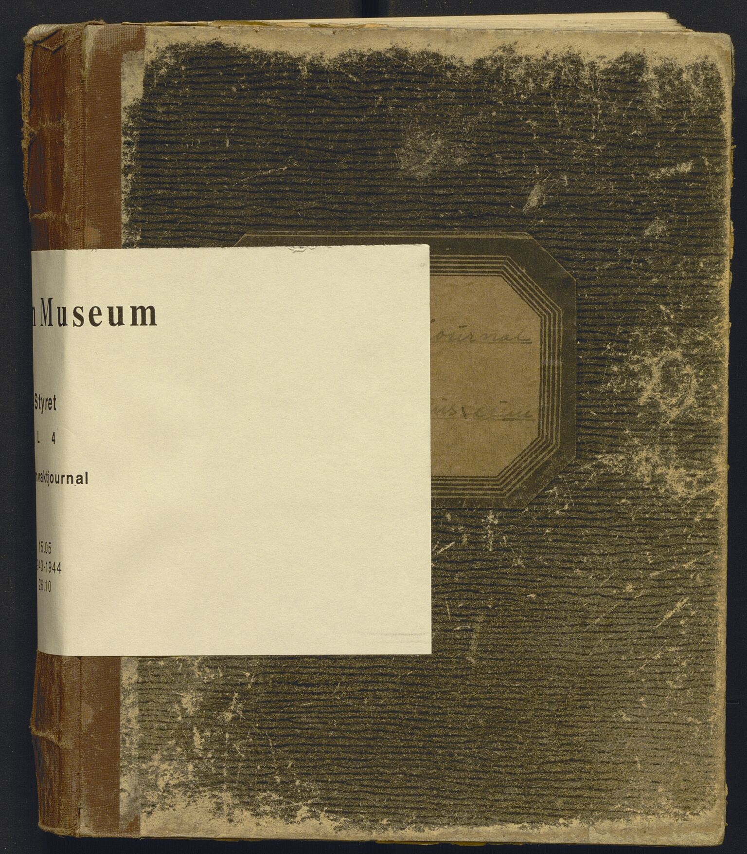 Bergens Museum, AV/SAB-A-17301/02/L/L0004: Brannvaktjournal , 1943-1944