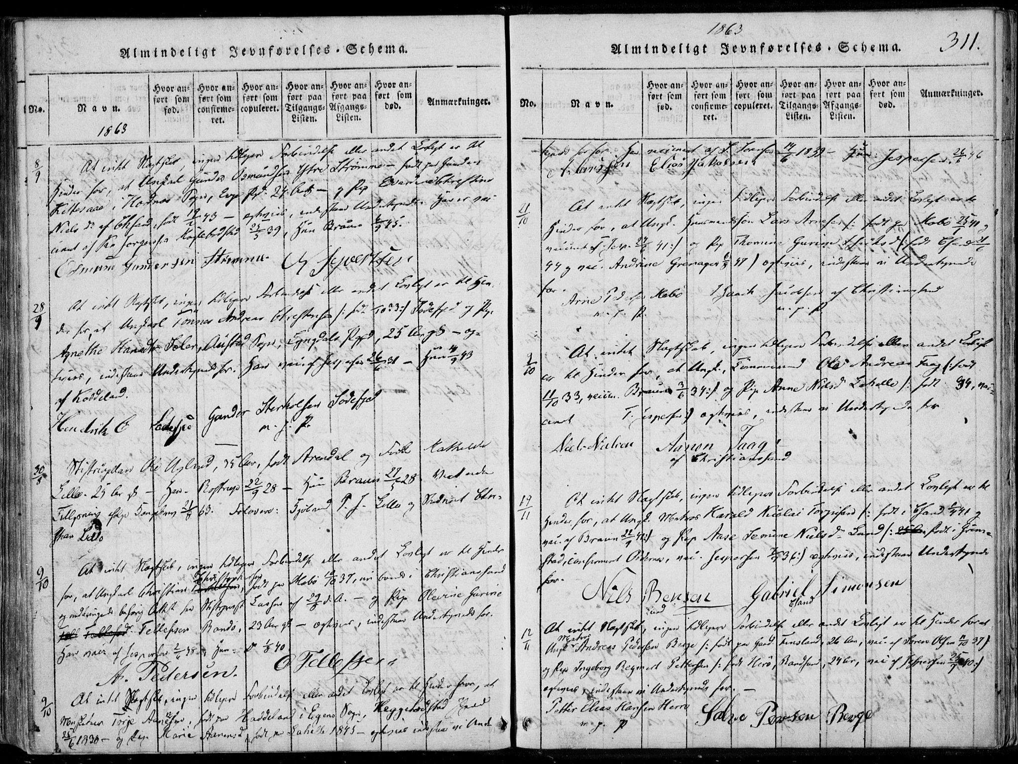 Oddernes sokneprestkontor, AV/SAK-1111-0033/F/Fa/Faa/L0005: Ministerialbok nr. A 5, 1820-1838, s. 311