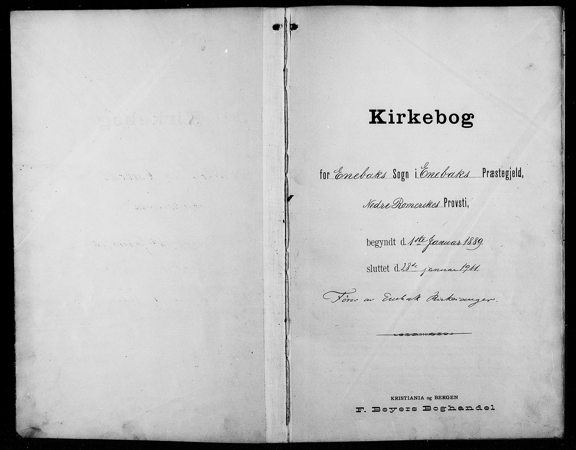 Enebakk prestekontor Kirkebøker, SAO/A-10171c/G/Ga/L0006: Klokkerbok nr. I 6, 1889-1911