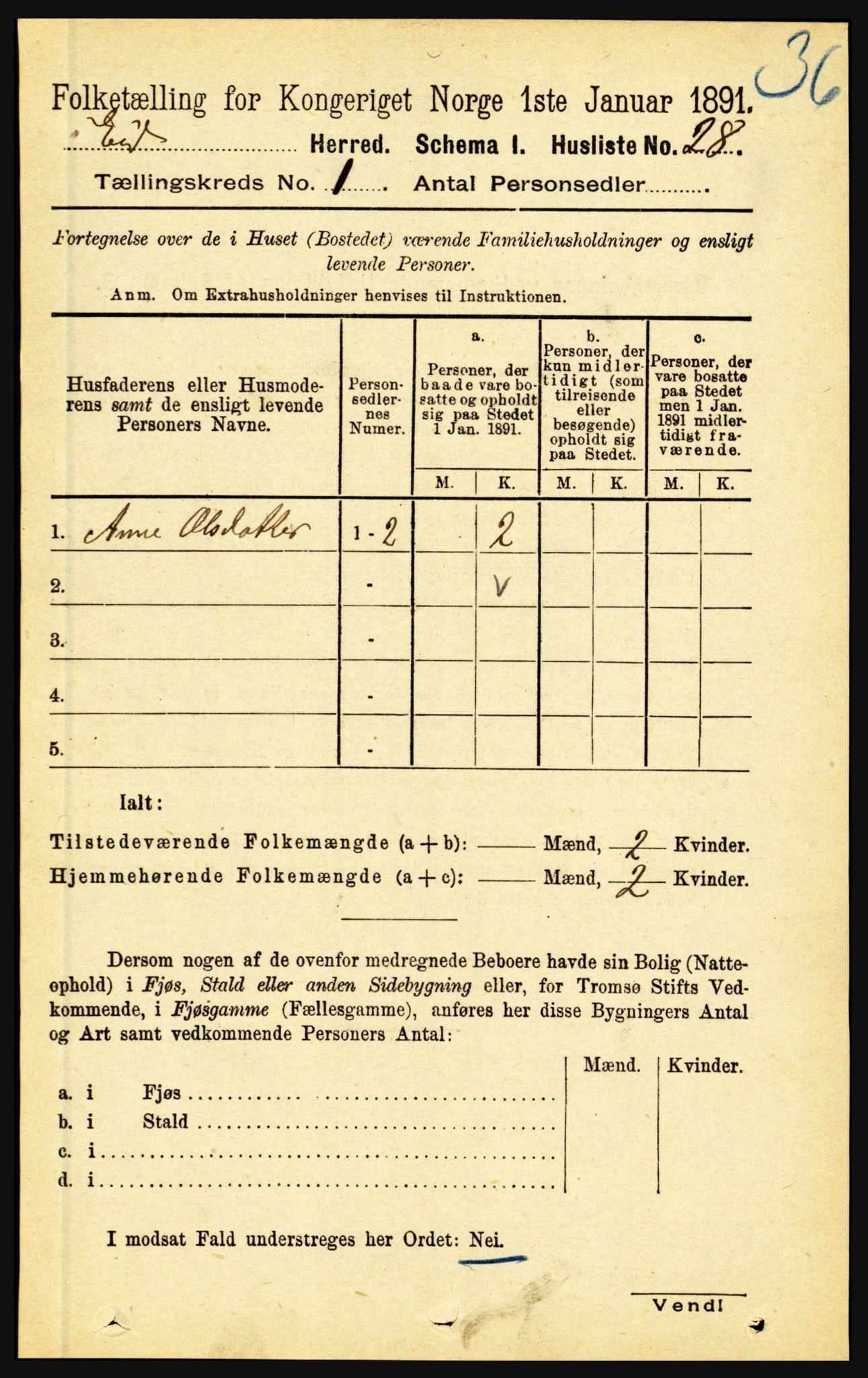 RA, Folketelling 1891 for 1443 Eid herred, 1891, s. 69