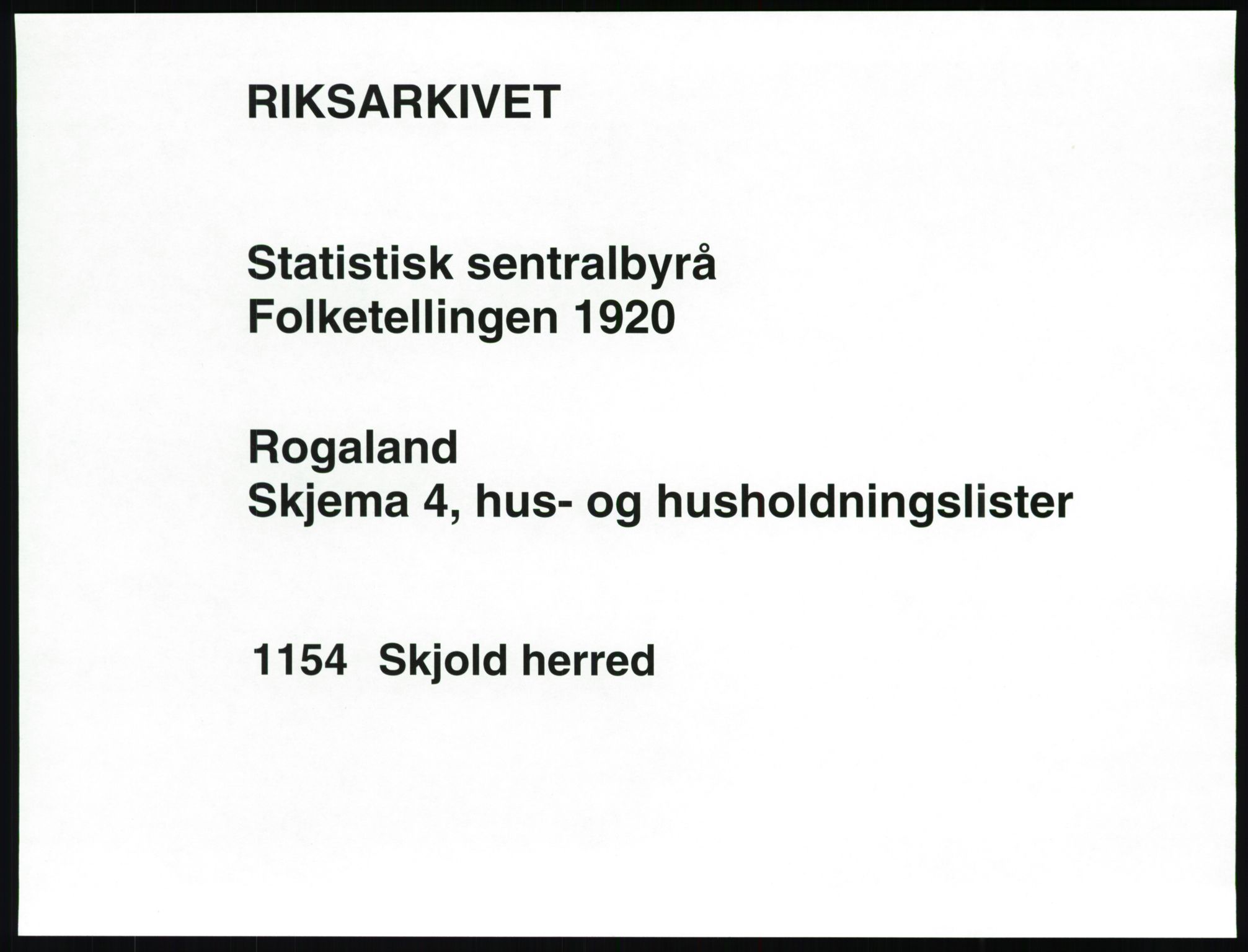 SAST, Folketelling 1920 for 1154 Skjold herred, 1920, s. 34