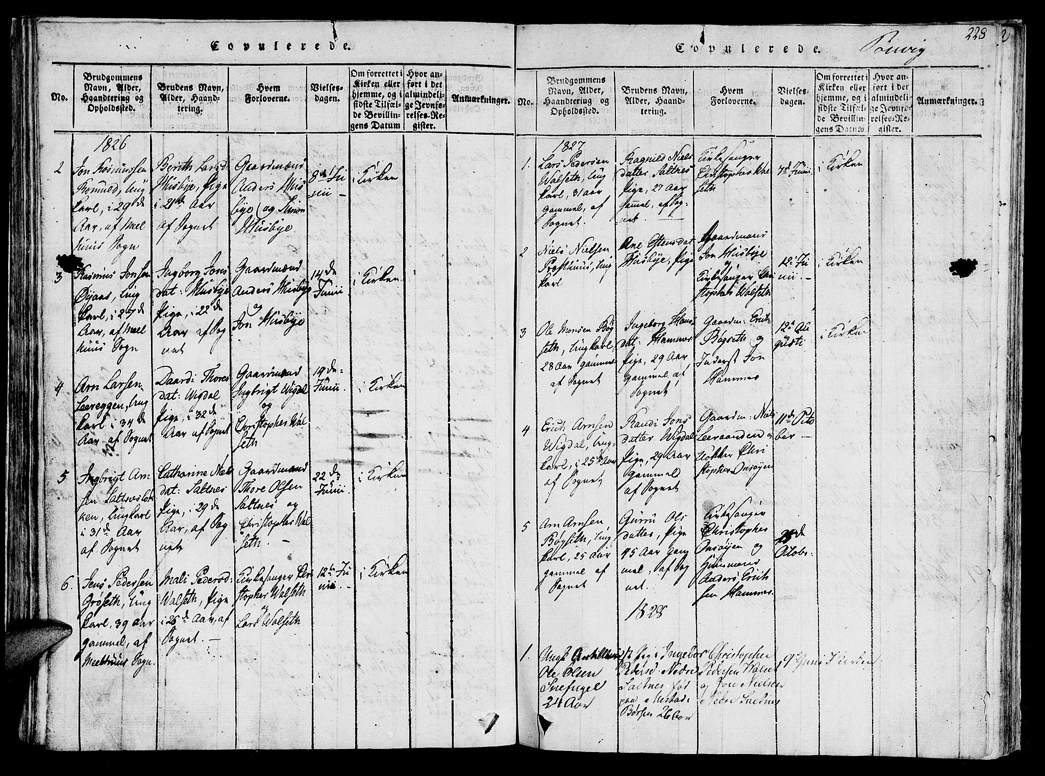 Ministerialprotokoller, klokkerbøker og fødselsregistre - Sør-Trøndelag, AV/SAT-A-1456/612/L0373: Ministerialbok nr. 612A06 /2, 1816-1828, s. 228