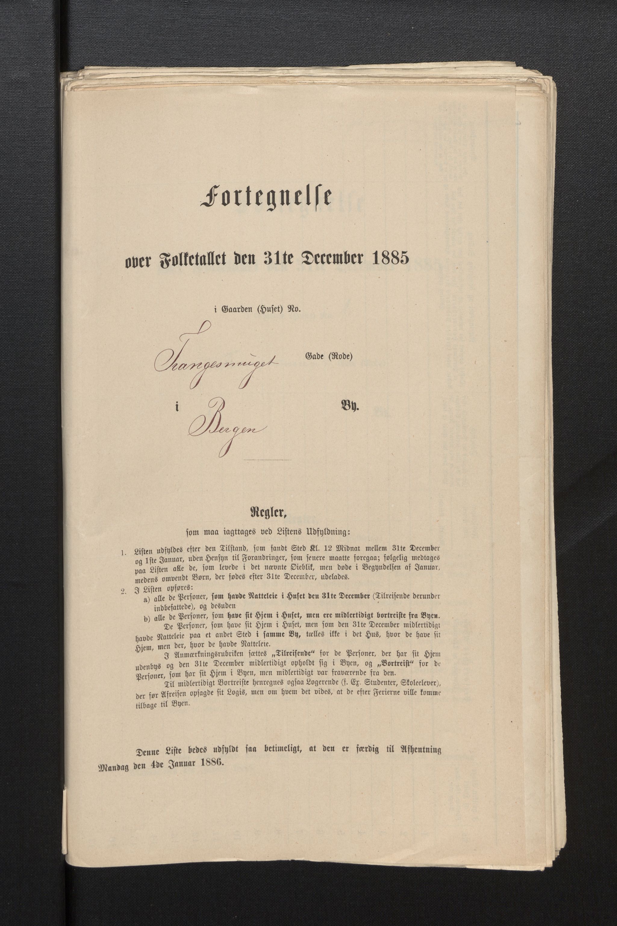 SAB, Folketelling 1885 for 1301 Bergen kjøpstad, 1885, s. 7433