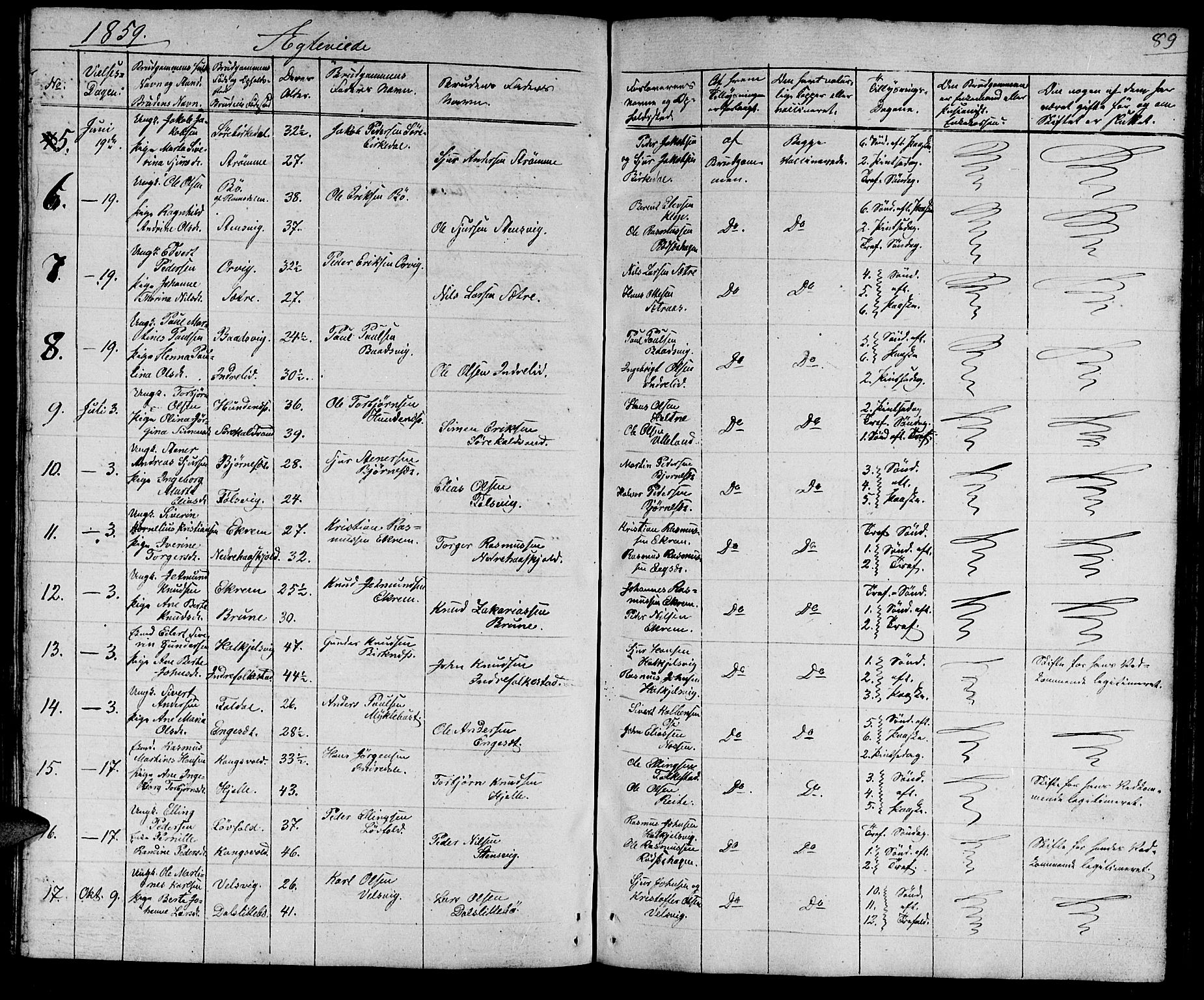 Ministerialprotokoller, klokkerbøker og fødselsregistre - Møre og Romsdal, AV/SAT-A-1454/511/L0156: Klokkerbok nr. 511C02, 1855-1863, s. 89