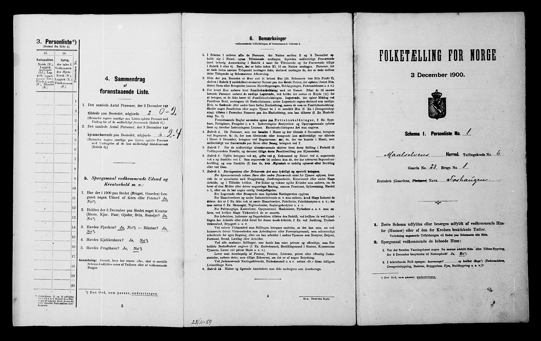 SATØ, Folketelling 1900 for 1924 Målselv herred, 1900, s. 454