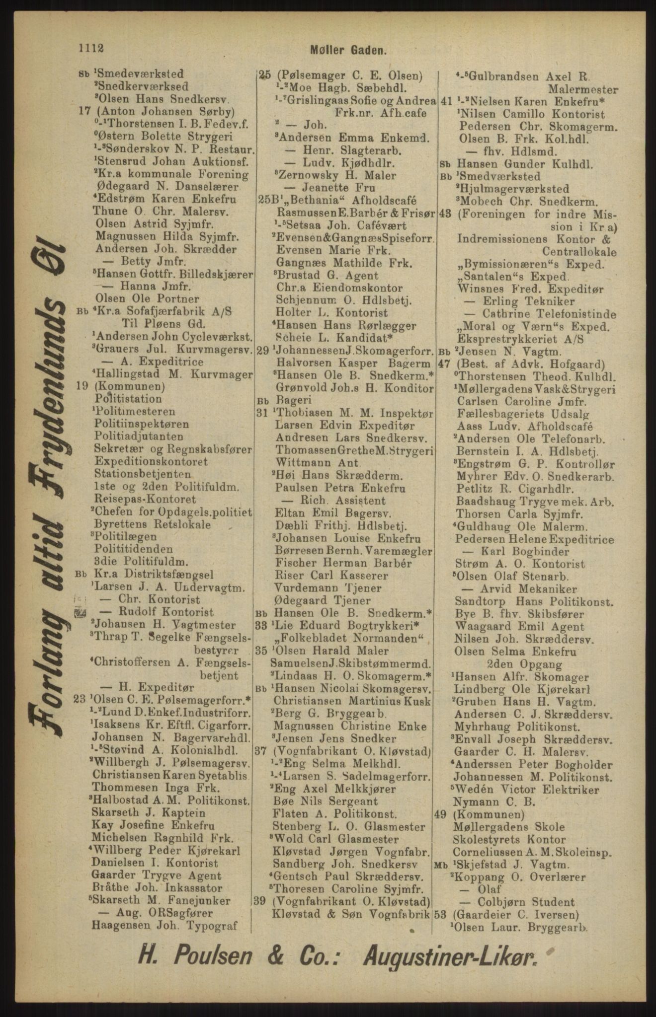 Kristiania/Oslo adressebok, PUBL/-, 1904, s. 1112