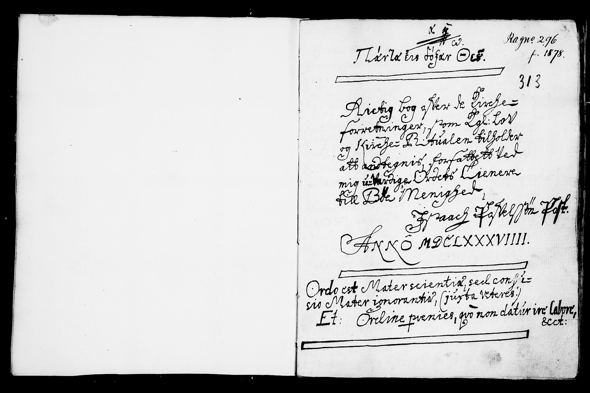 Bø kirkebøker, SAKO/A-257/F/Fa/L0001: Ministerialbok nr. 1, 1689-1699
