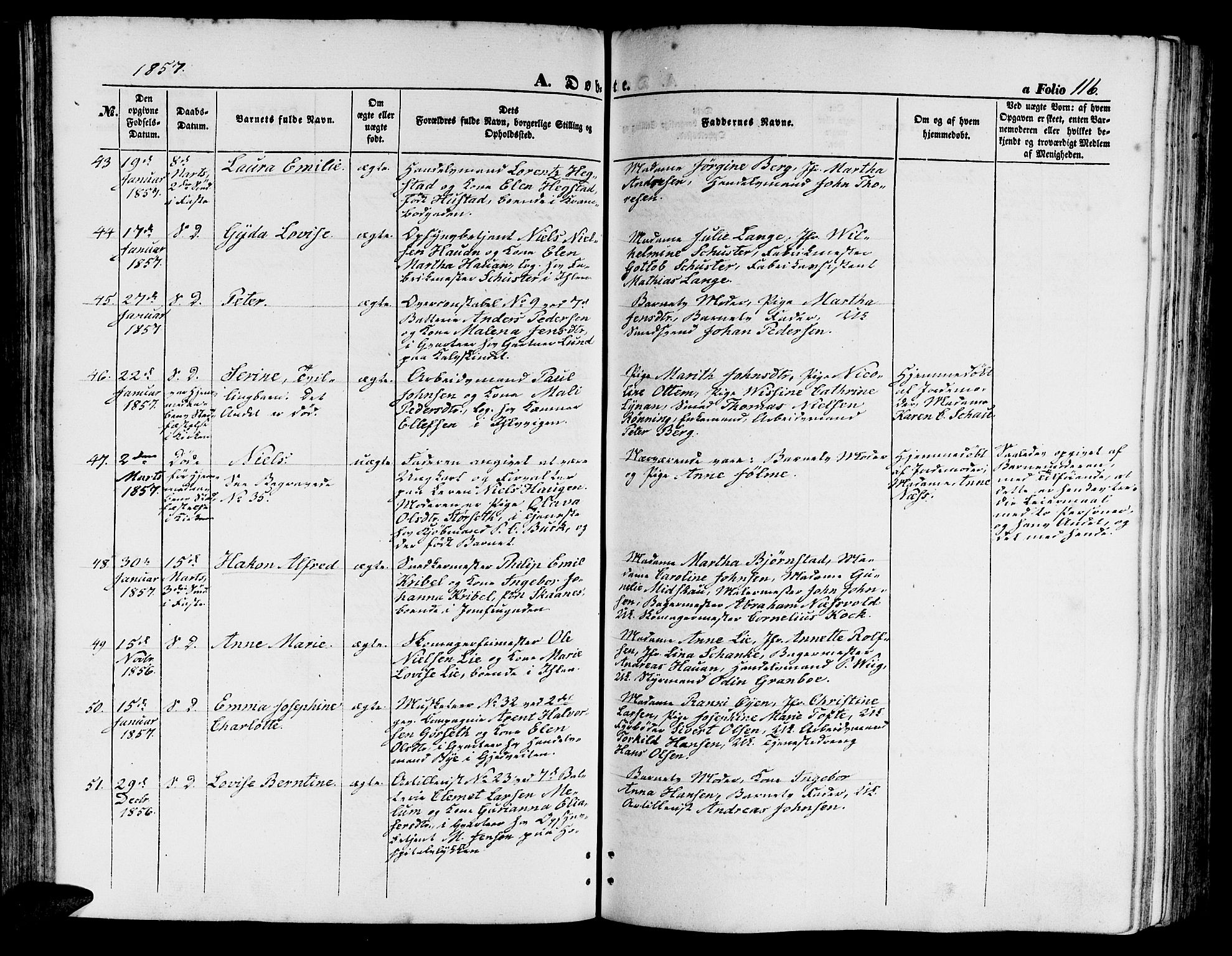 Ministerialprotokoller, klokkerbøker og fødselsregistre - Sør-Trøndelag, SAT/A-1456/602/L0138: Klokkerbok nr. 602C06, 1853-1858, s. 116
