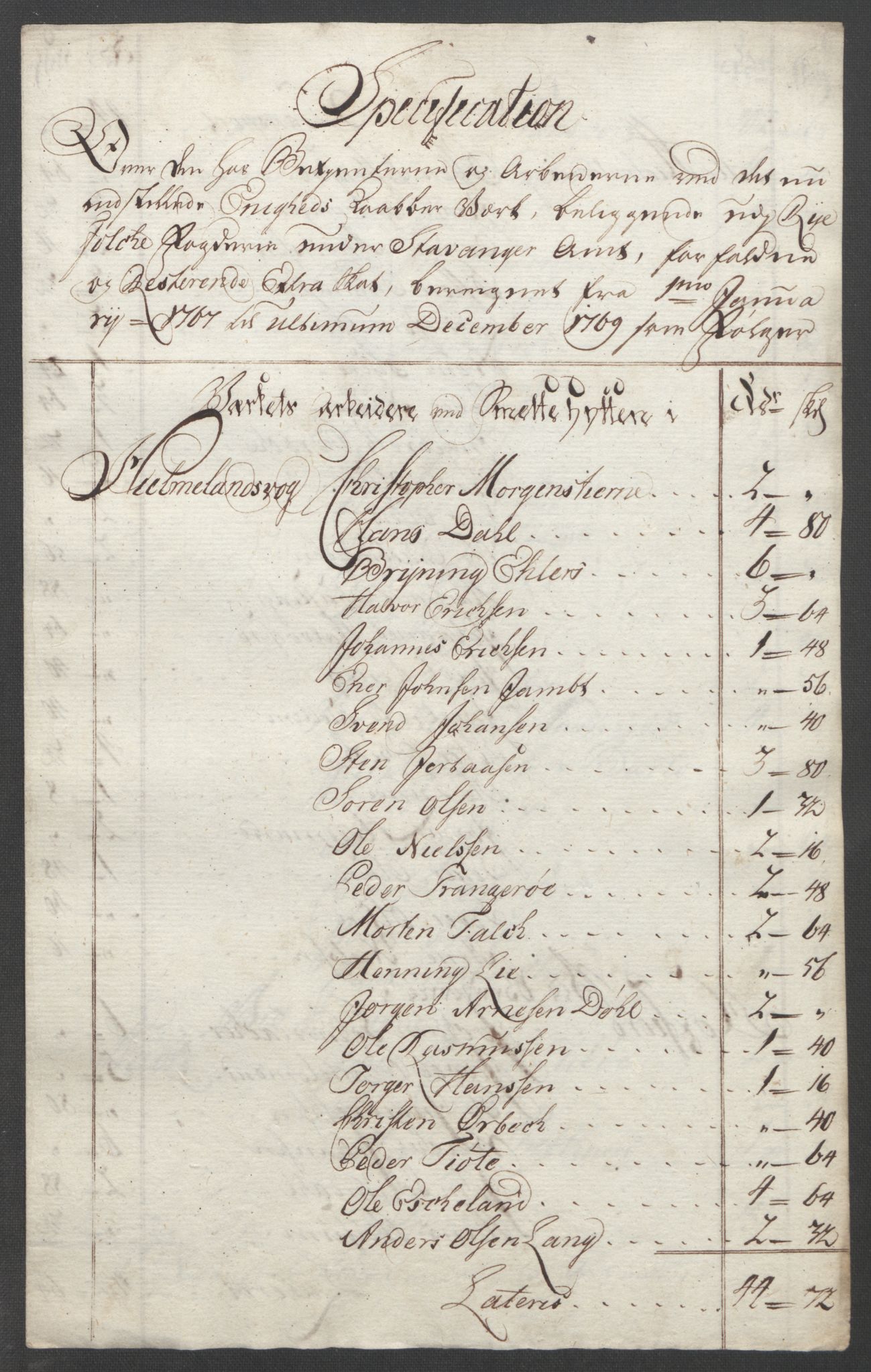 Rentekammeret inntil 1814, Reviderte regnskaper, Fogderegnskap, AV/RA-EA-4092/R47/L2972: Ekstraskatten Ryfylke, 1762-1780, s. 429