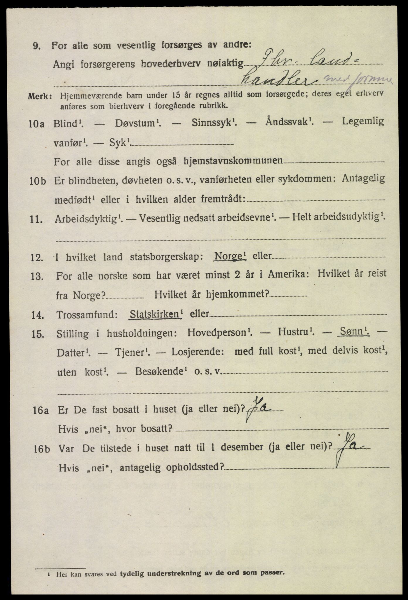 SAK, Folketelling 1920 for 1014 Vennesla herred, 1920, s. 4803