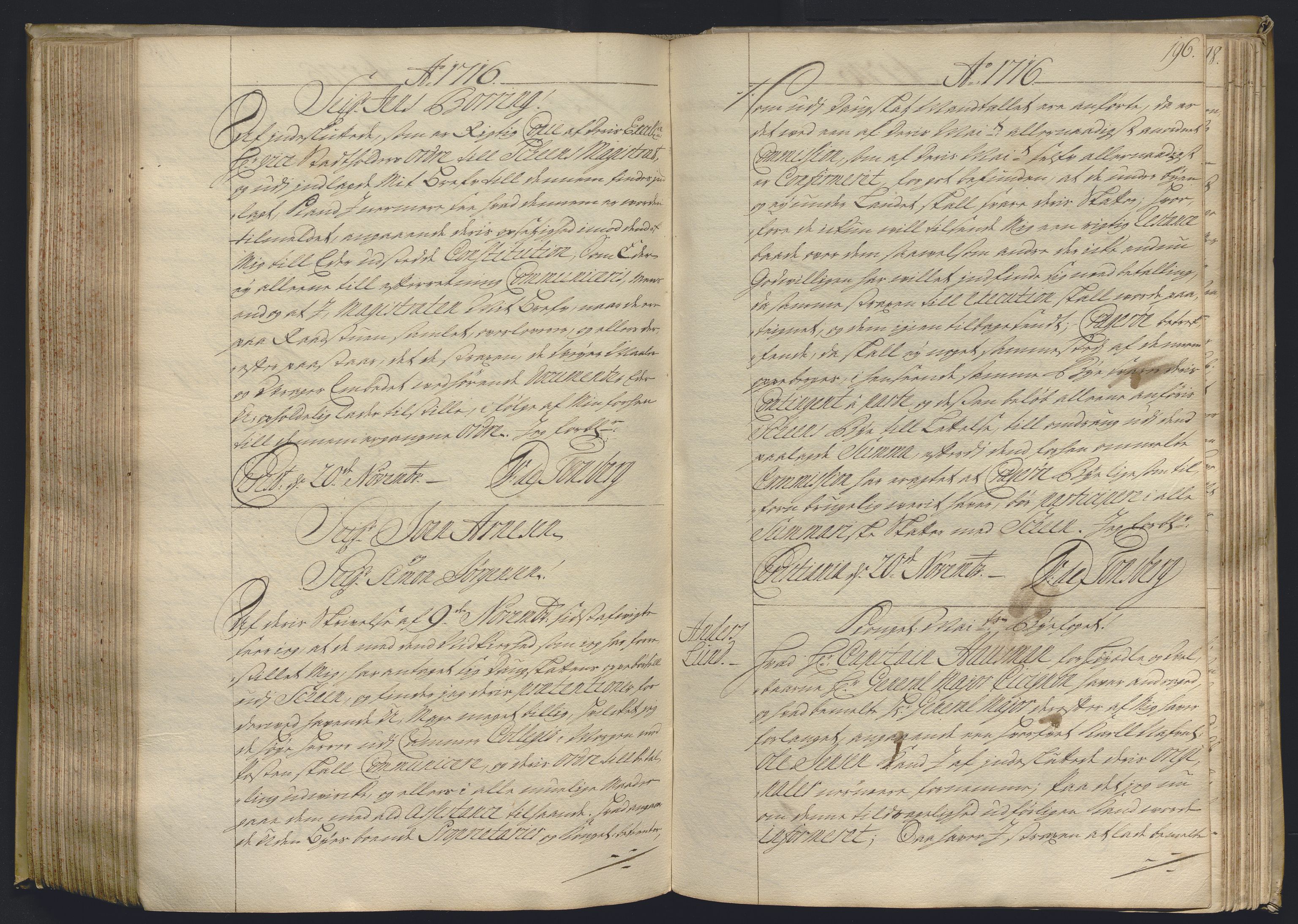 Kristiania stiftamt, AV/SAO-A-10386/B/Ba/L0004: Kopibok, 1715-1717, s. 195b-196a