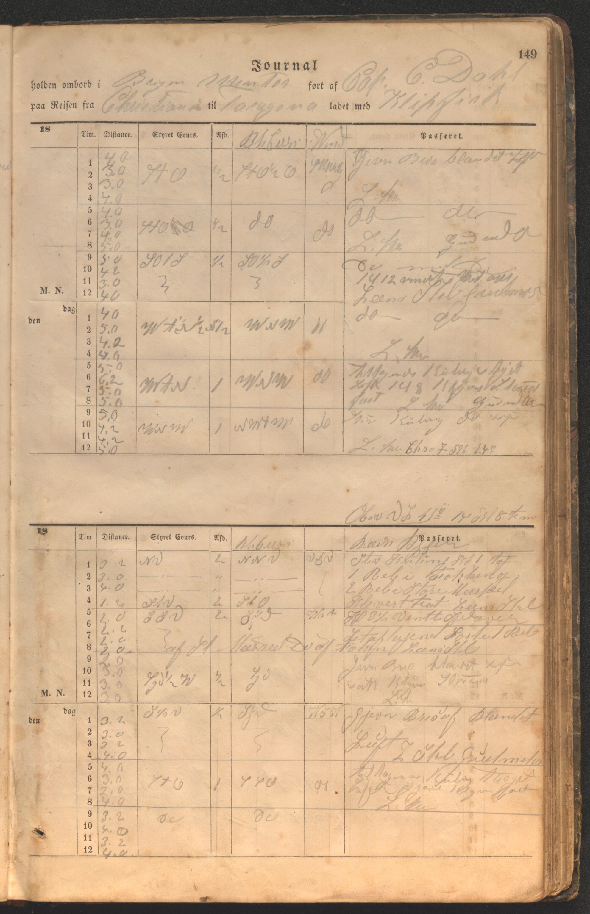 Enkeltstående fartøy, HABI/020/H/Ha, 1866-1869, s. 149
