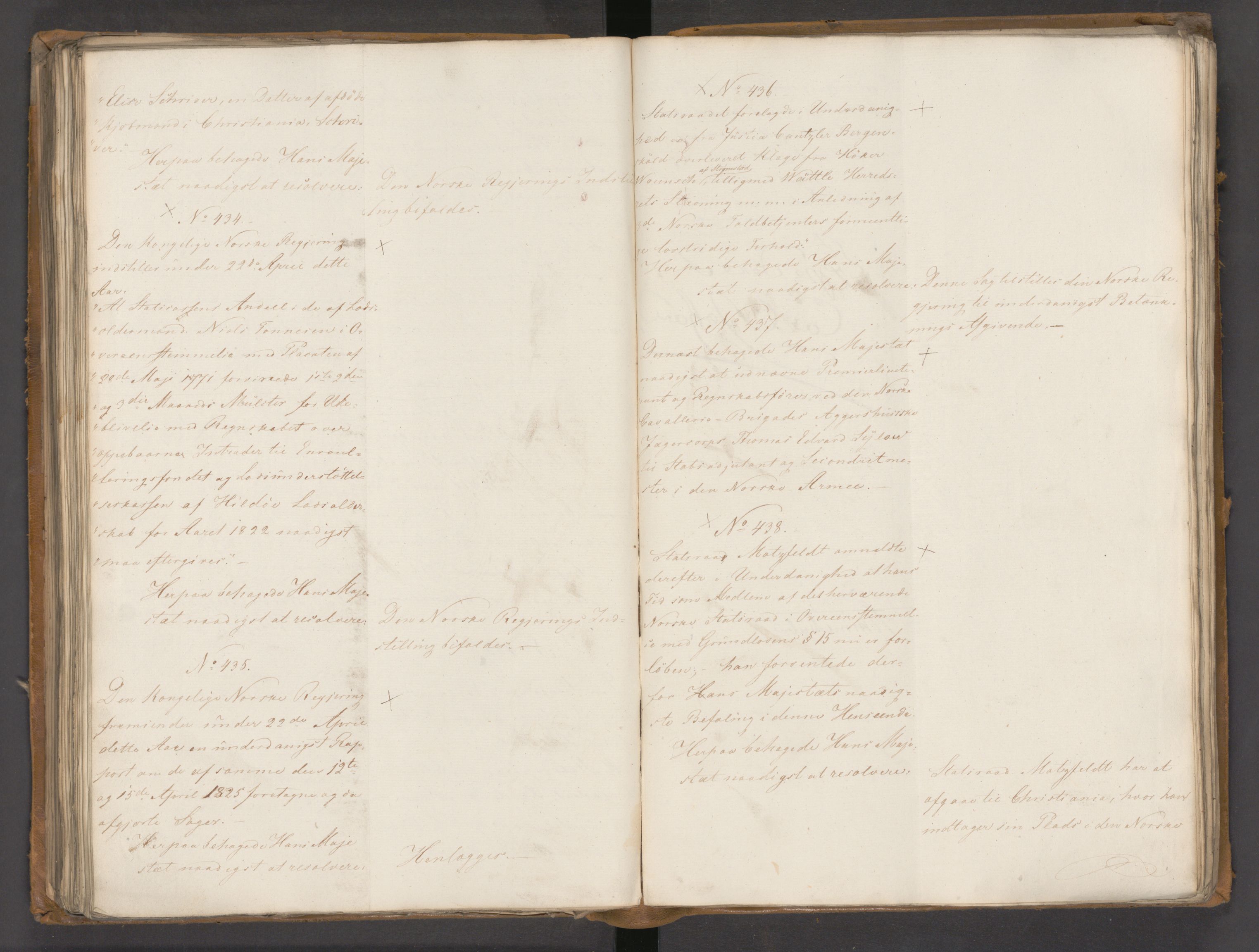 Statsrådssekretariatet, AV/RA-S-1001/A/Ab/L0020: Kgl. res. nr. 1-579, 1. halvår, 1825