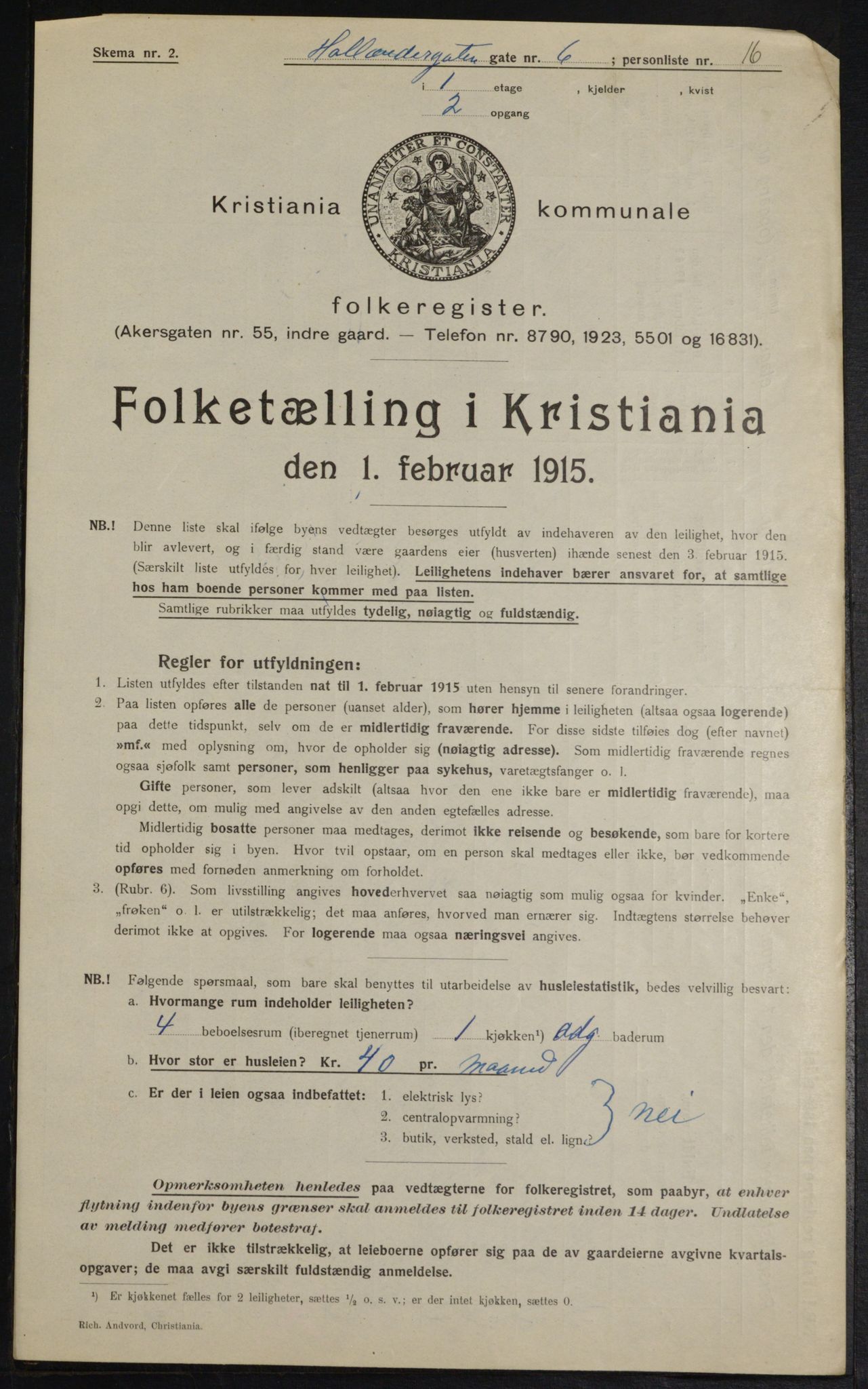 OBA, Kommunal folketelling 1.2.1915 for Kristiania, 1915, s. 40353