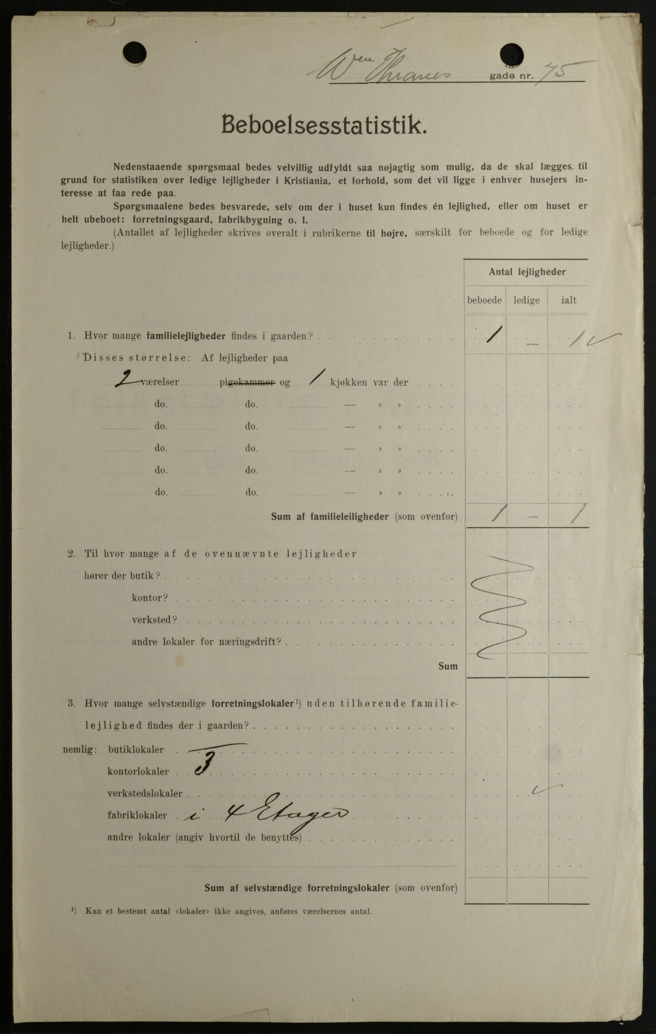 OBA, Kommunal folketelling 1.2.1908 for Kristiania kjøpstad, 1908, s. 114271