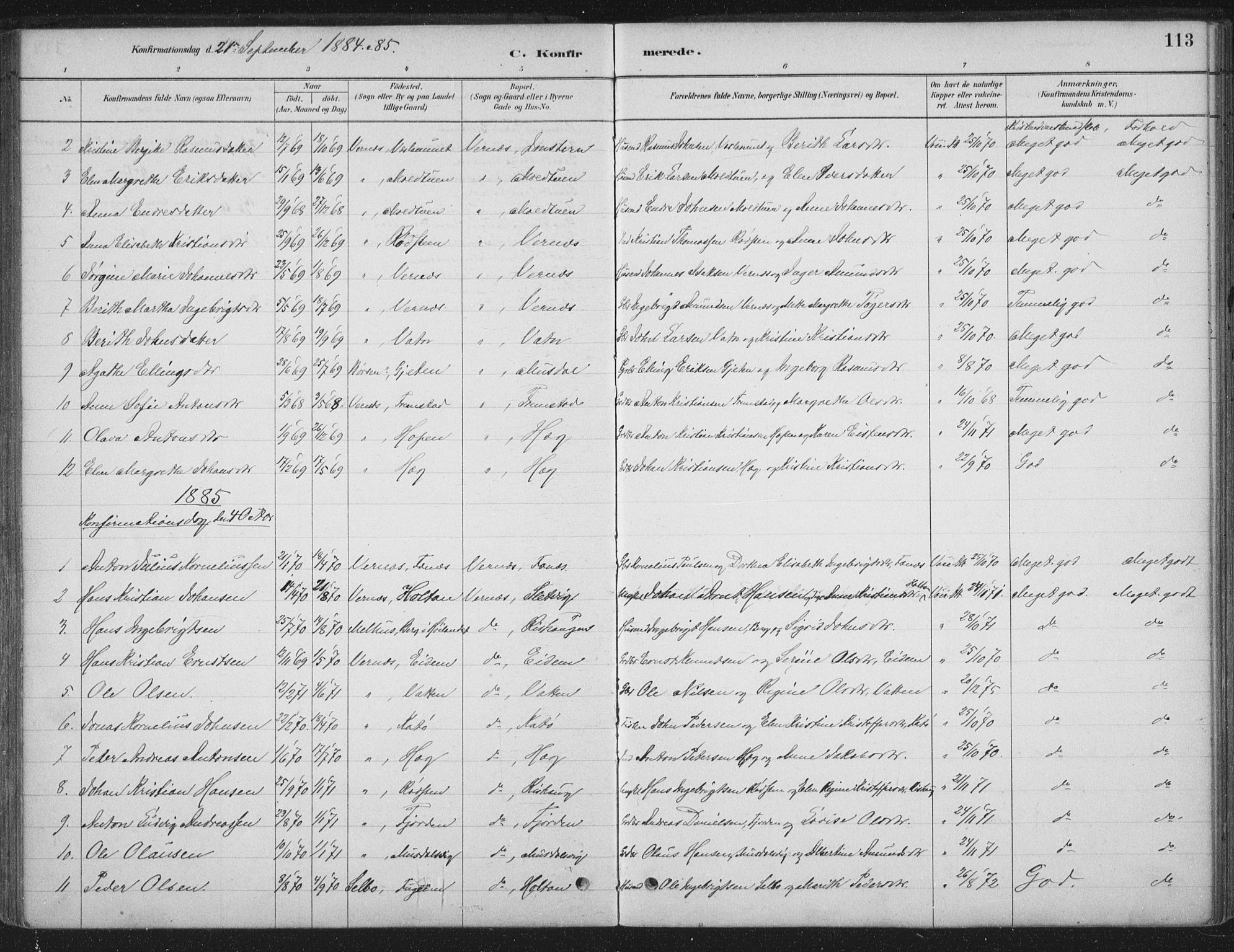 Ministerialprotokoller, klokkerbøker og fødselsregistre - Sør-Trøndelag, SAT/A-1456/662/L0755: Ministerialbok nr. 662A01, 1879-1905, s. 113