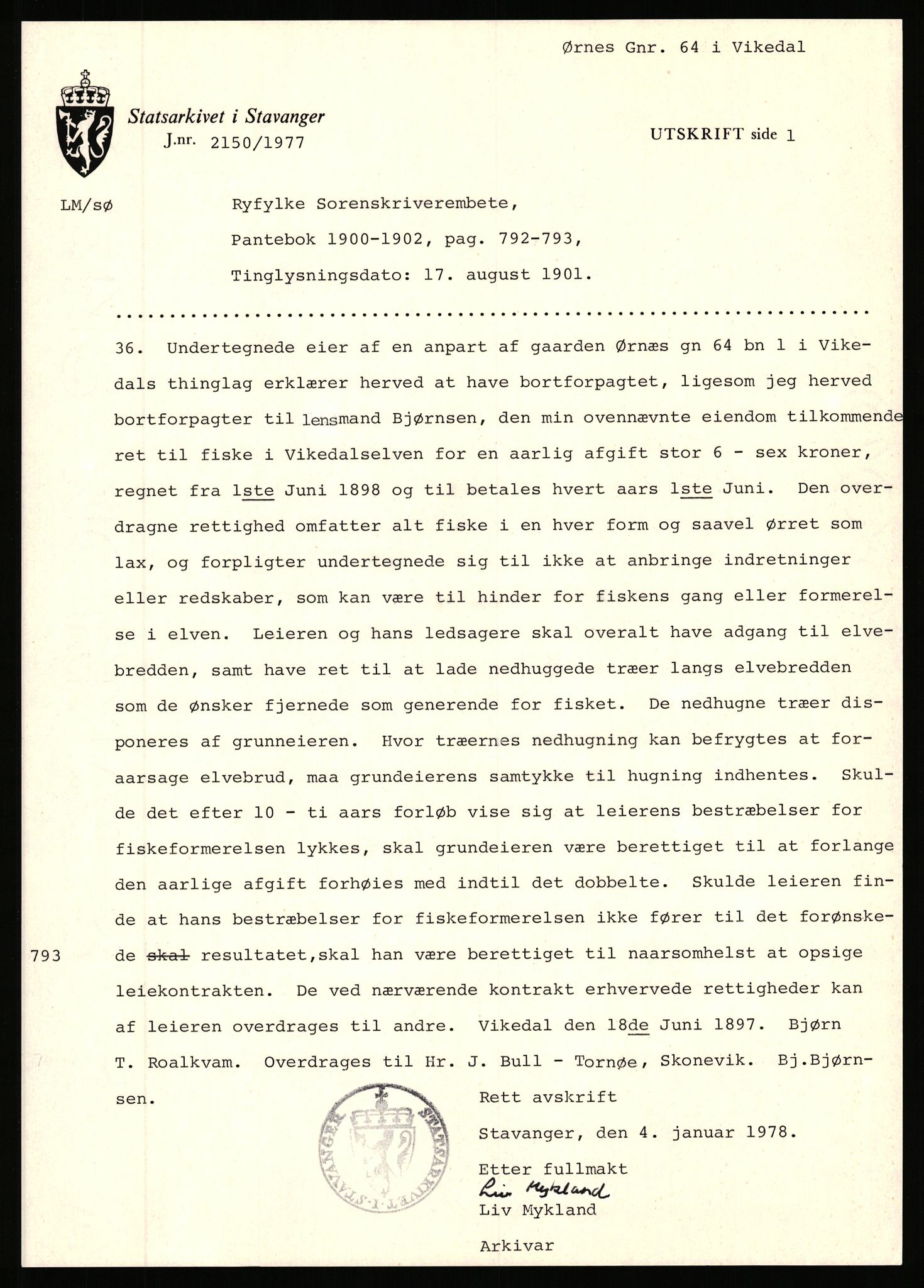 Statsarkivet i Stavanger, AV/SAST-A-101971/03/Y/Yj/L0098: Avskrifter sortert etter gårdsnavn: Øigrei - Østeinstad, 1750-1930, s. 325