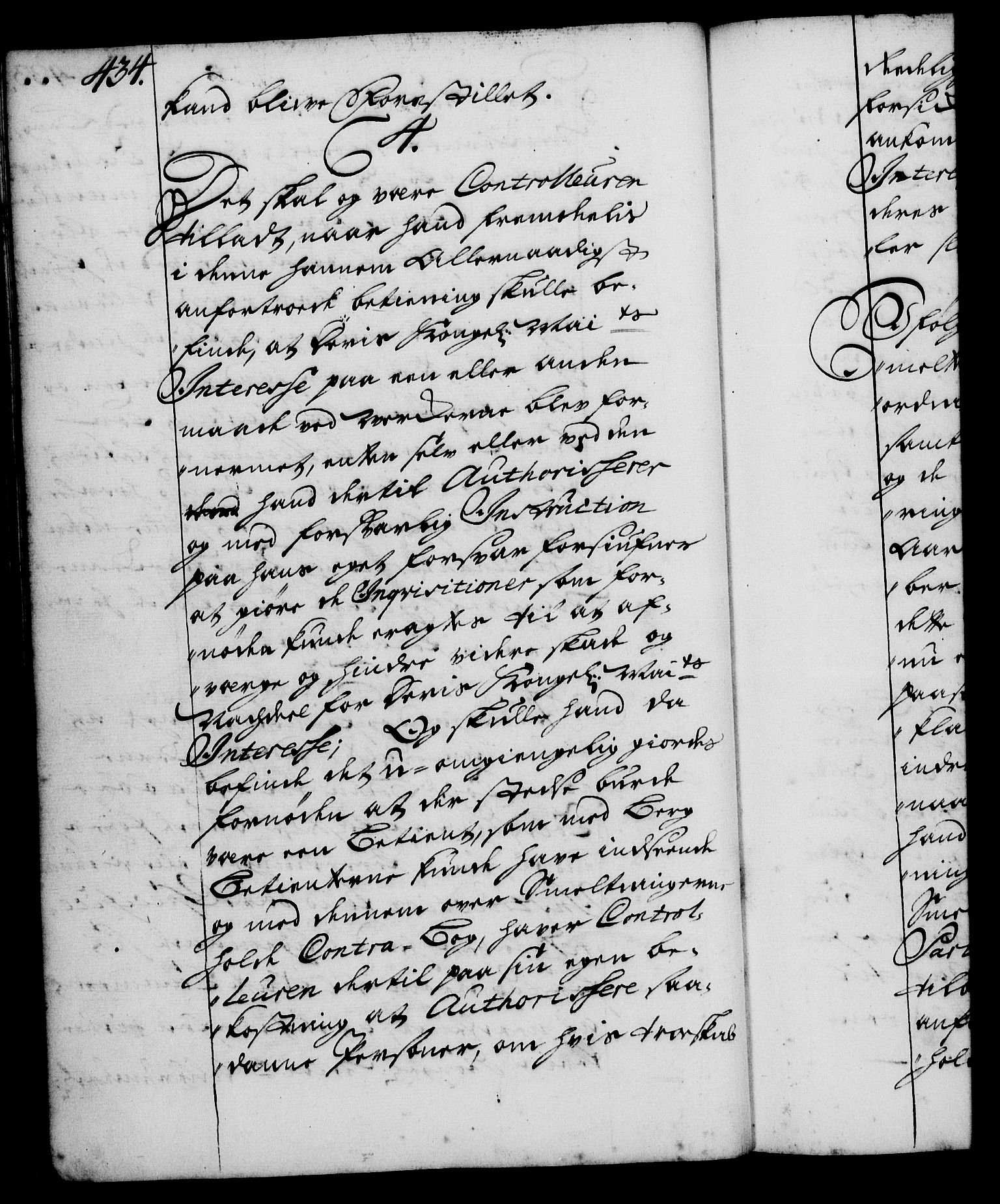 Rentekammeret, Kammerkanselliet, RA/EA-3111/G/Gg/Ggi/L0001: Norsk instruksjonsprotokoll med register (merket RK 53.34), 1720-1729, s. 434