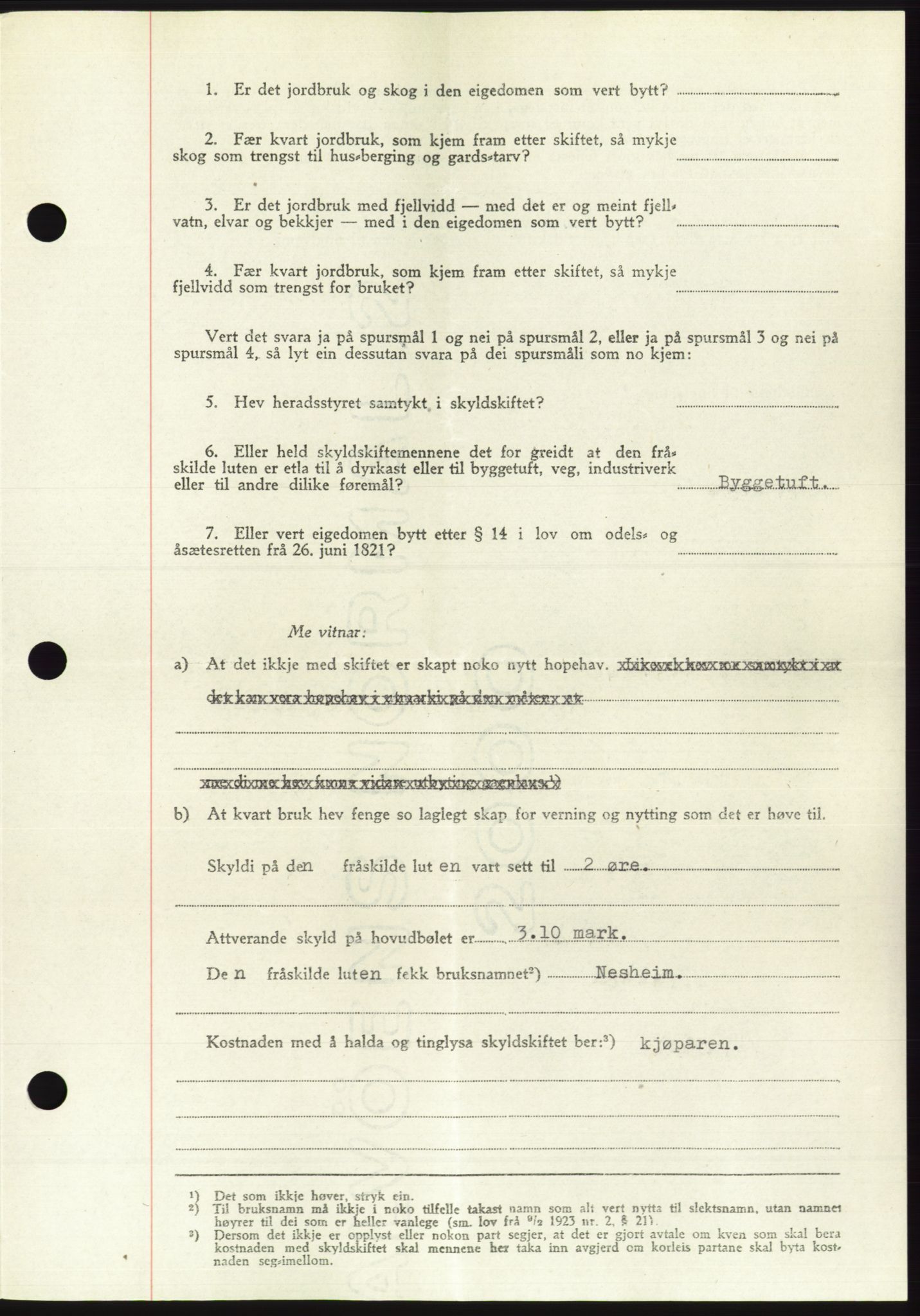 Søre Sunnmøre sorenskriveri, AV/SAT-A-4122/1/2/2C/L0084: Pantebok nr. 10A, 1949-1949, Dagboknr: 918/1949