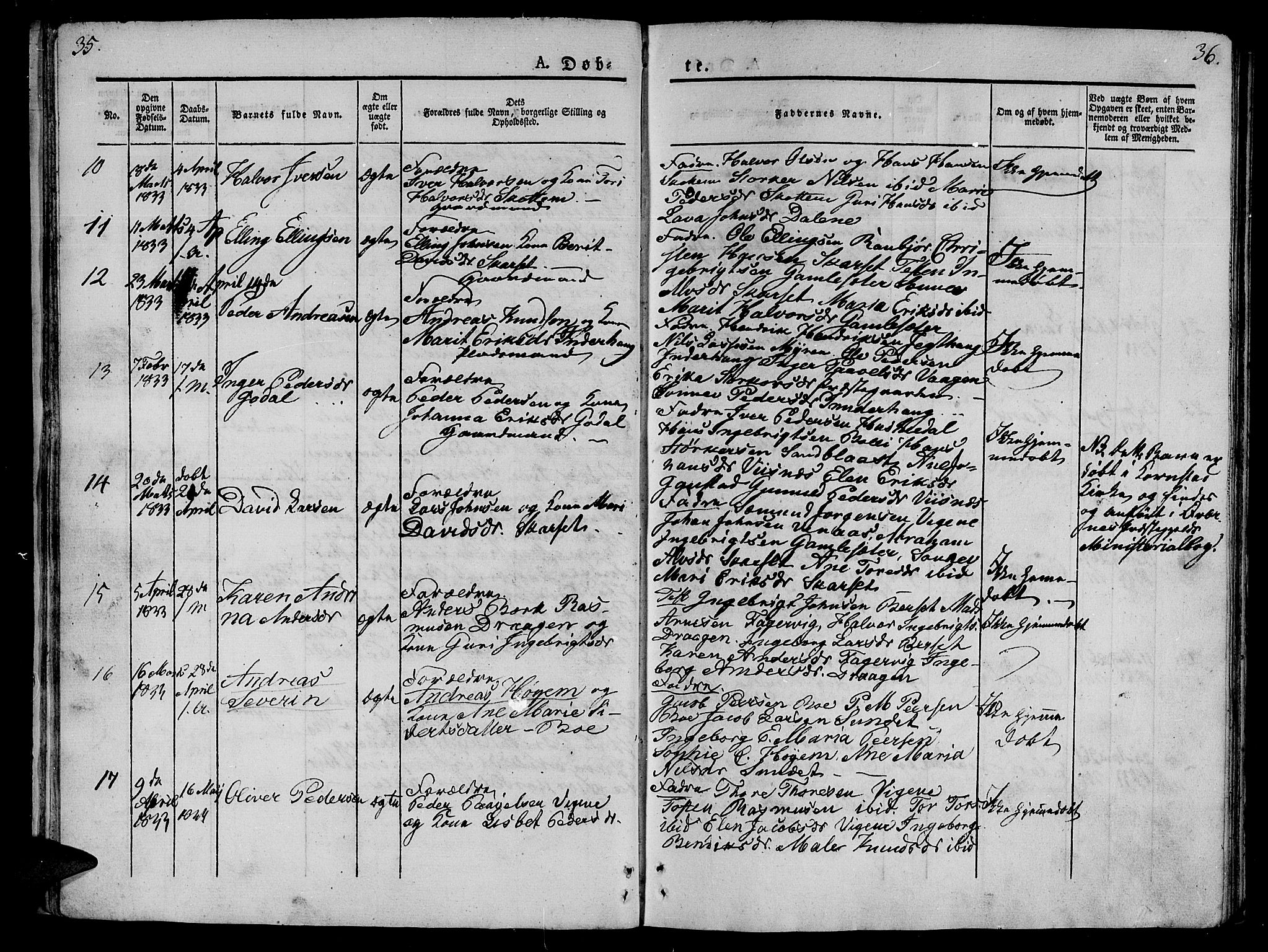 Ministerialprotokoller, klokkerbøker og fødselsregistre - Møre og Romsdal, AV/SAT-A-1454/566/L0765: Ministerialbok nr. 566A04, 1829-1841, s. 35-36