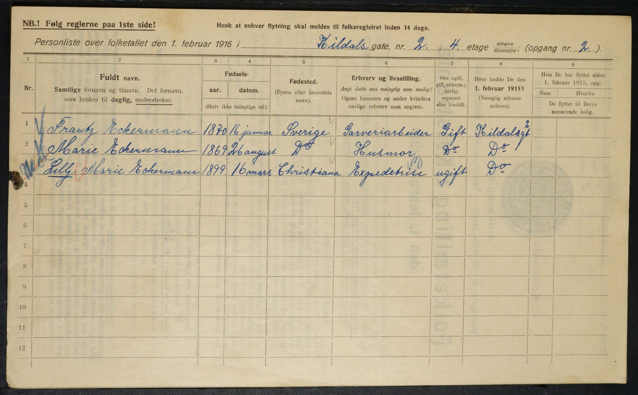 OBA, Kommunal folketelling 1.2.1916 for Kristiania, 1916, s. 50586