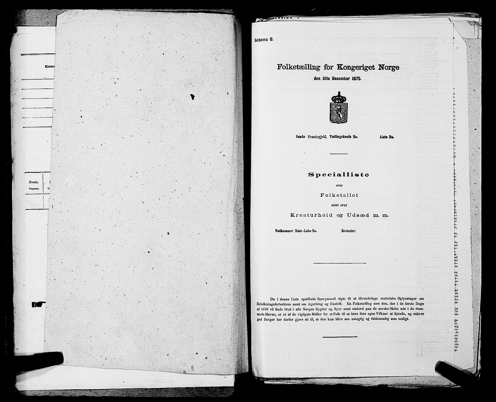 SAKO, Folketelling 1875 for 0726P Brunlanes prestegjeld, 1875, s. 1385