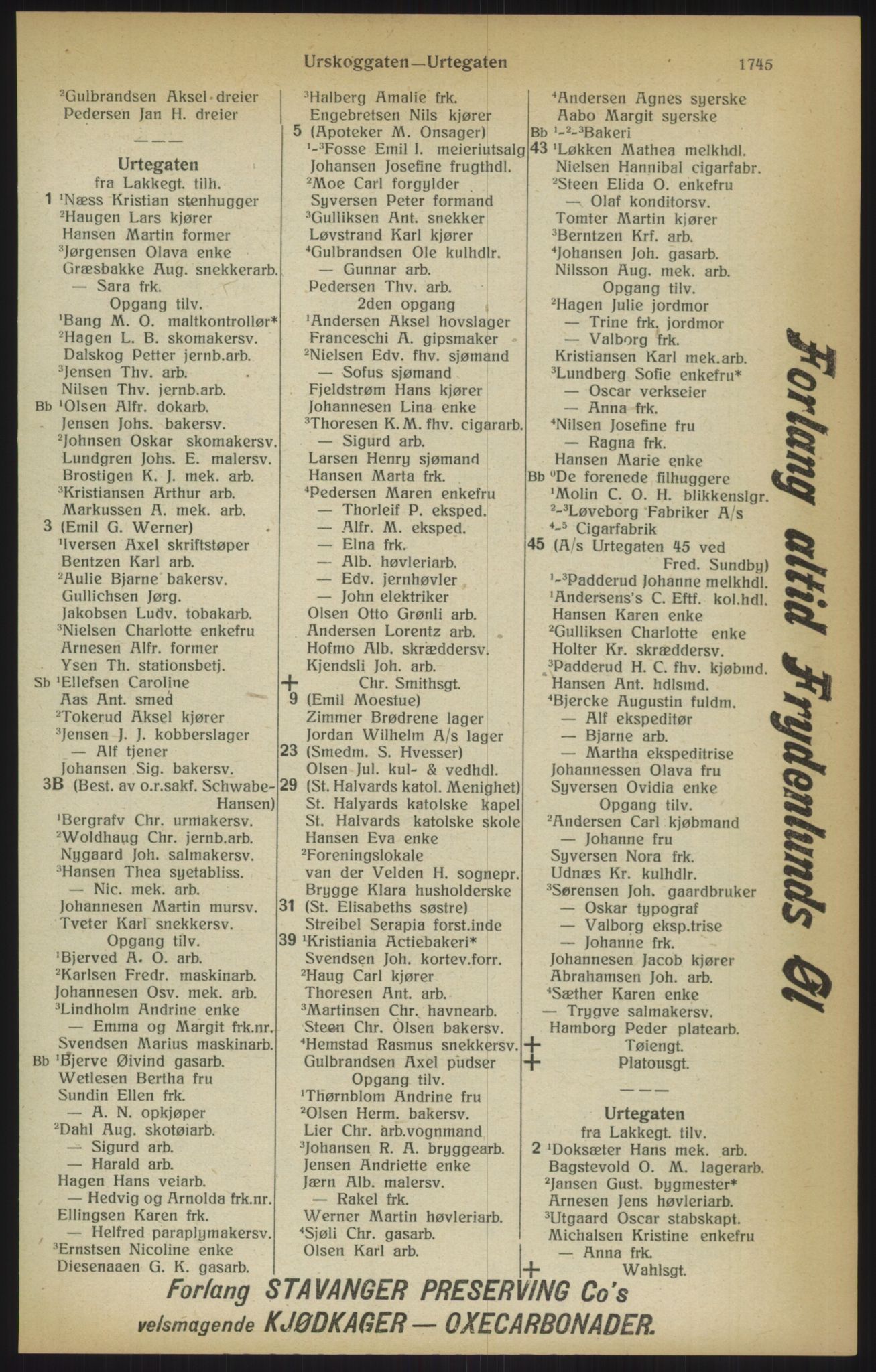 Kristiania/Oslo adressebok, PUBL/-, 1915, s. 1745