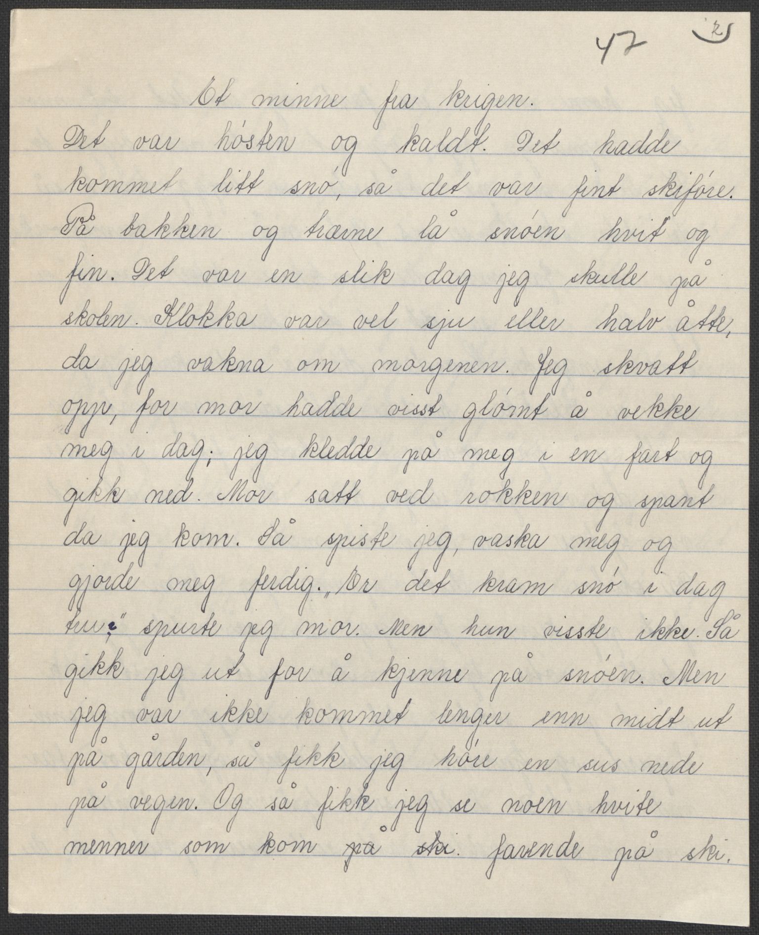 Det norske totalavholdsselskap, AV/RA-PA-0419/E/Eb/L0603: Skolestiler om krigstida (ordnet topografisk etter distrikt og skole), 1946, s. 197