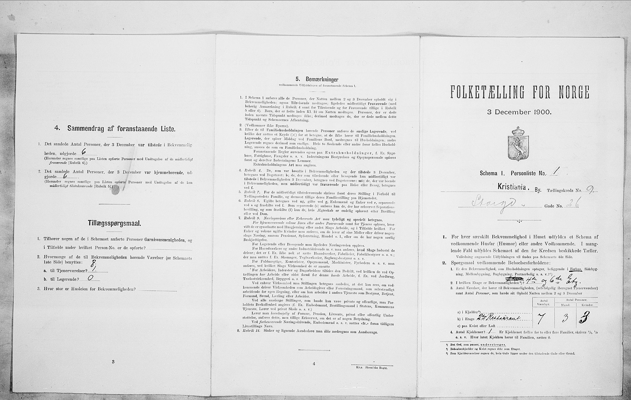 SAO, Folketelling 1900 for 0301 Kristiania kjøpstad, 1900, s. 92329
